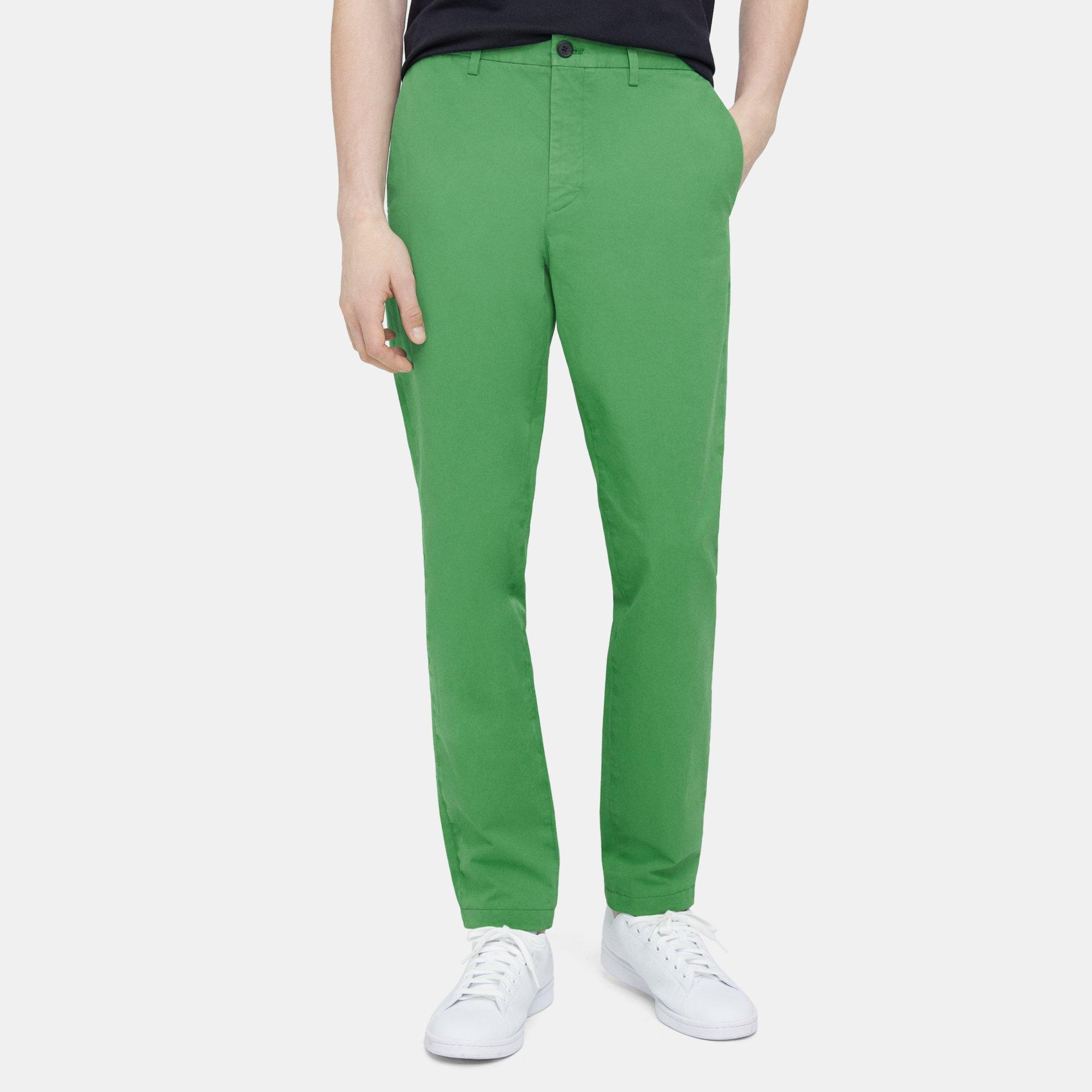 Theory Zaine Pant In Organic Cotton In Jade Green