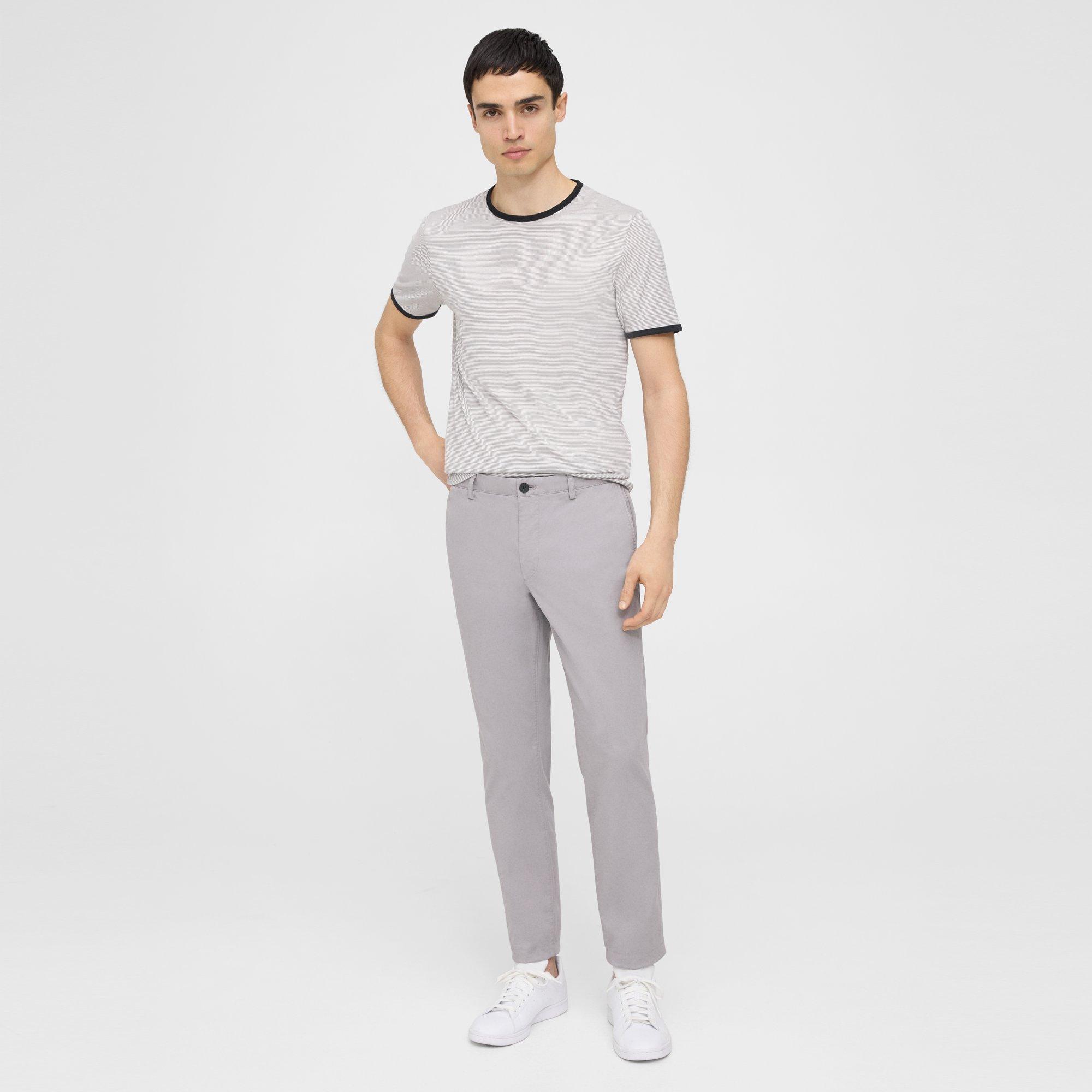 Theory Zaine Pant In Organic Cotton In Smoke