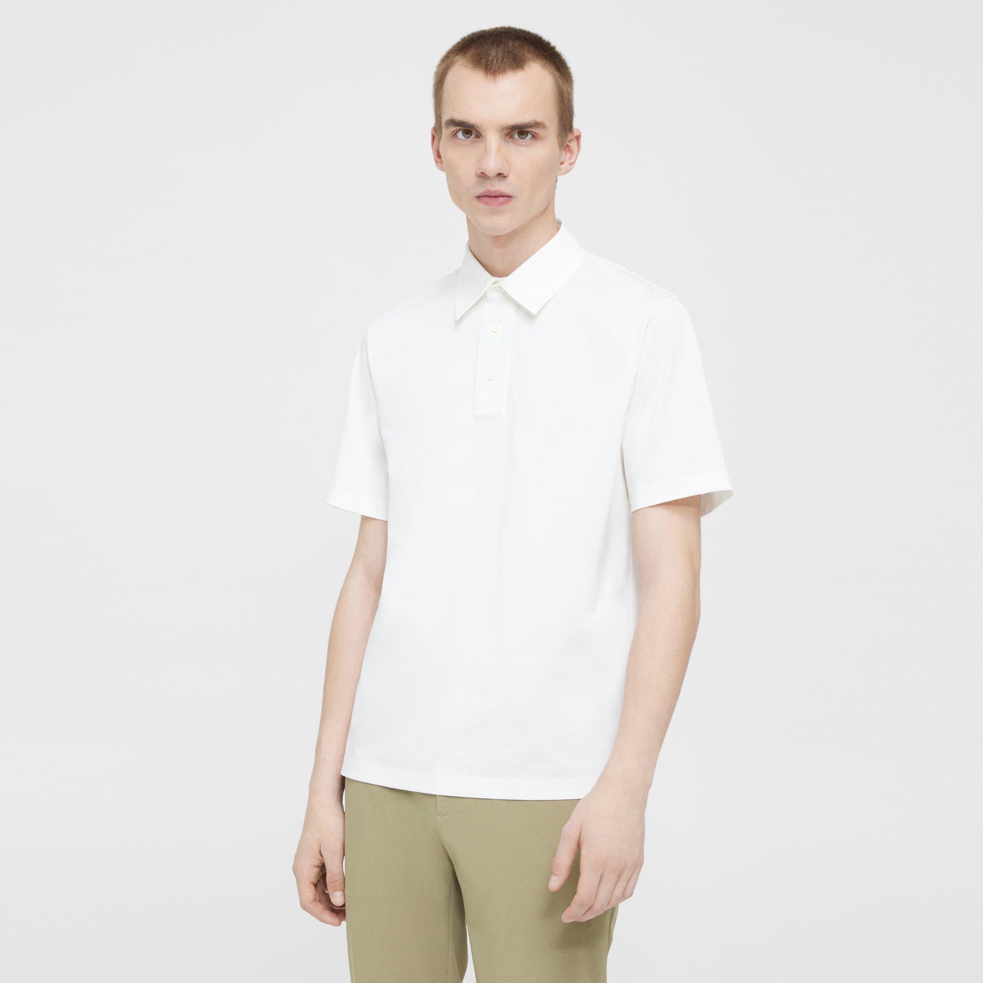 THEORY RONAN POLO SHIRT IN STRUCTURE KNIT