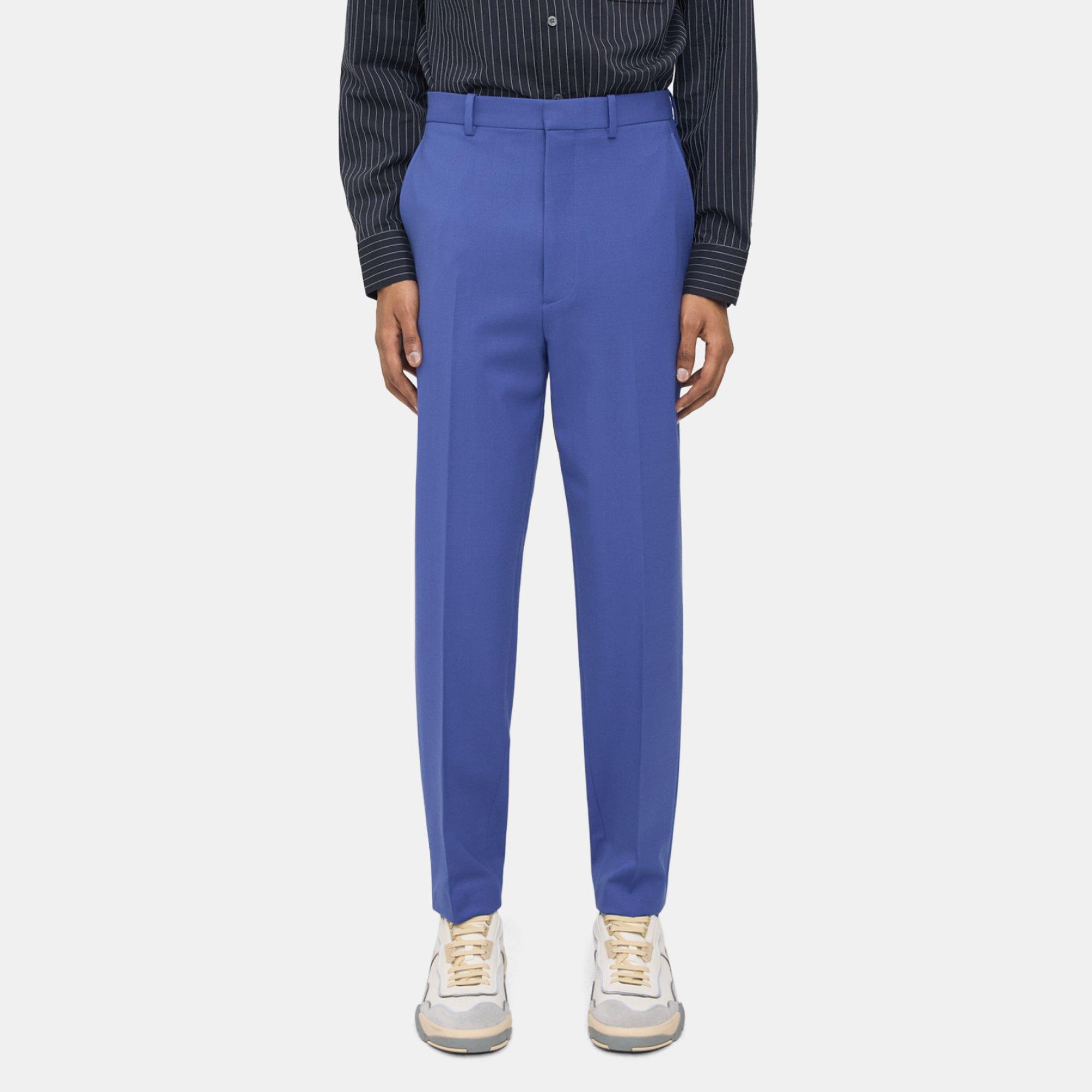 Theory Tapered Pant In Wool Gabardine In Bluefin