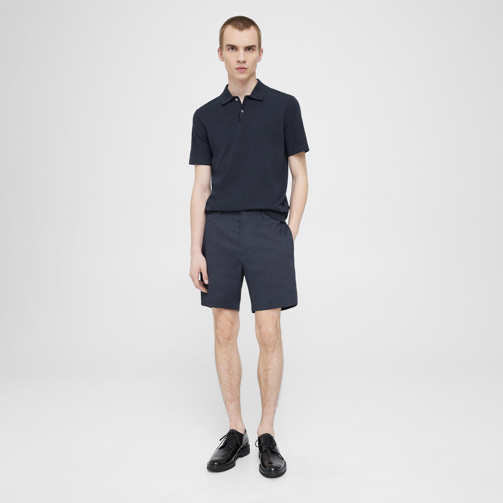 Theory Curtis Drawstring Short In Good Linen In Space