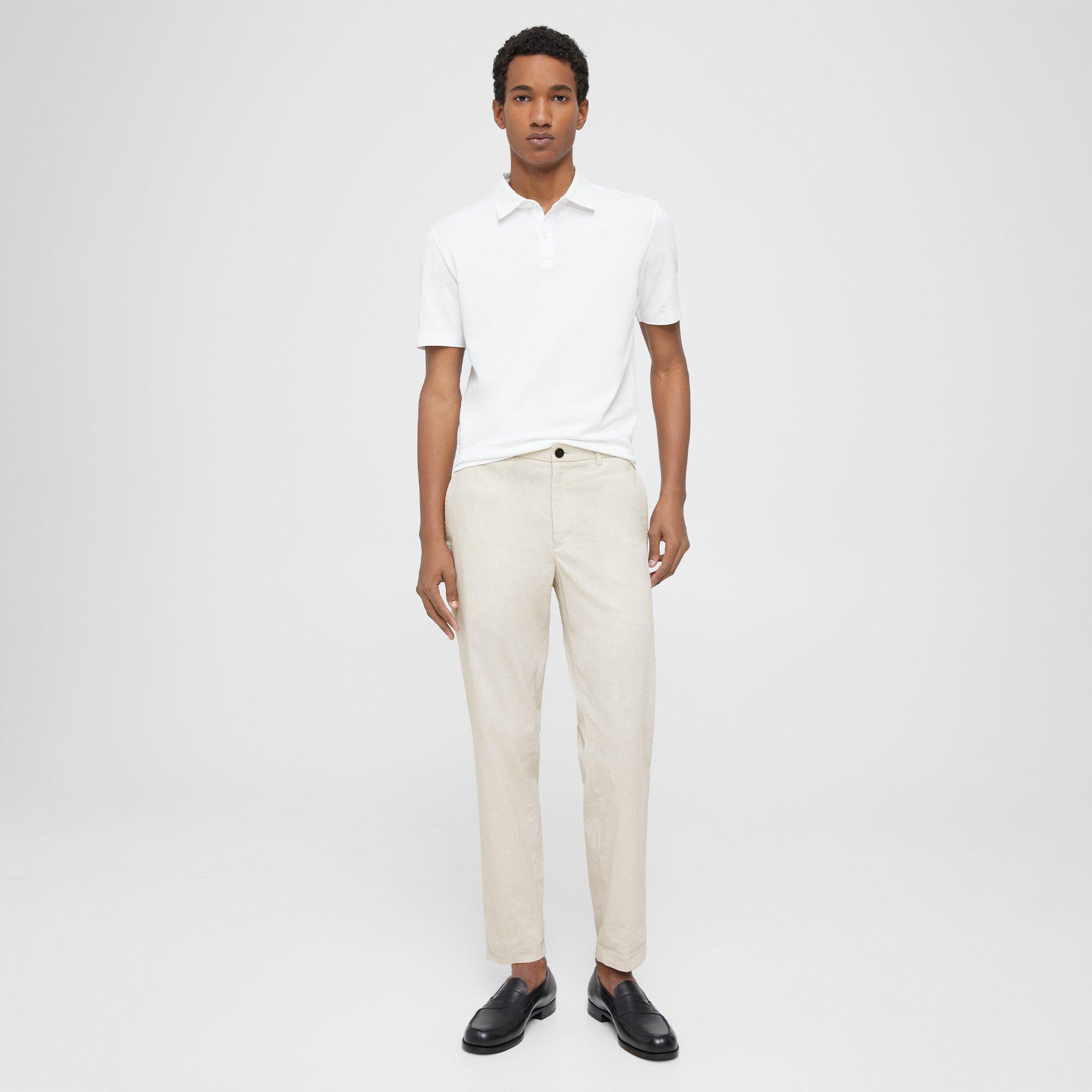 Theory Curtis Drawstring Pant In Good Linen In Sand