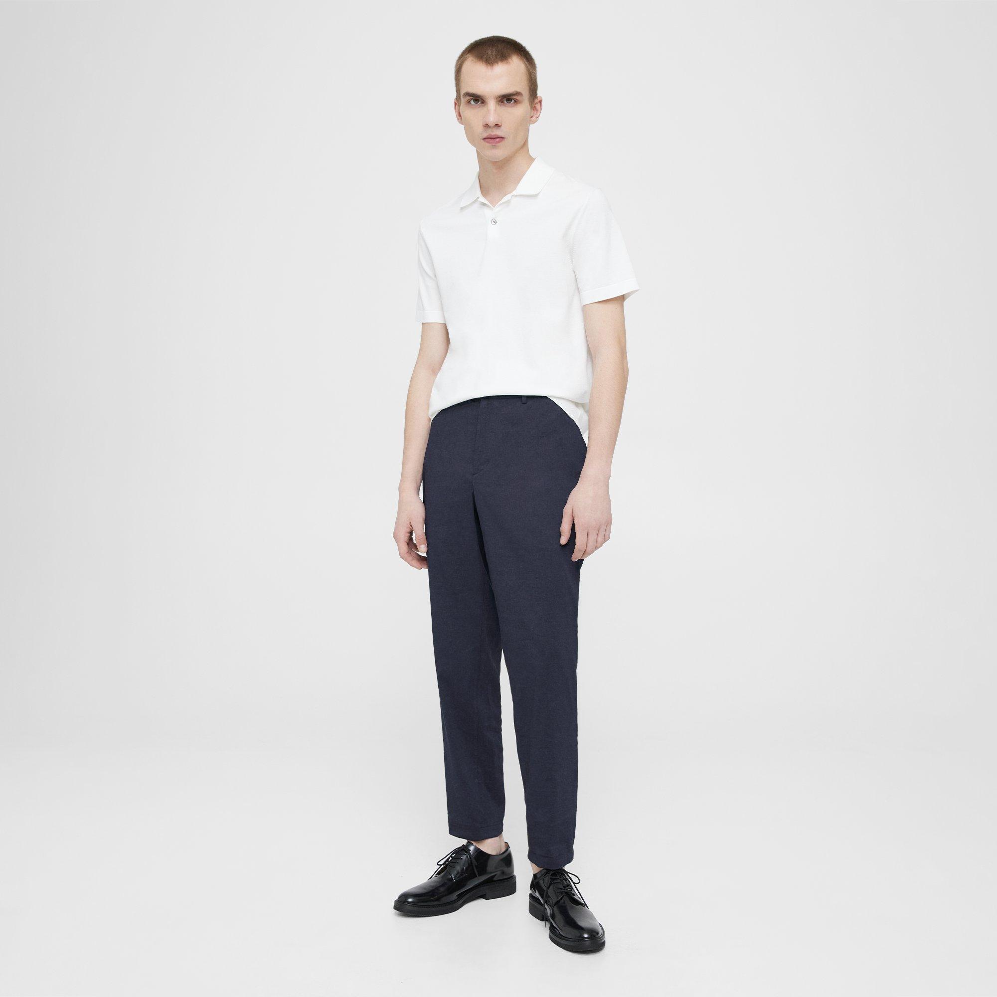 Theory Curtis Drawstring Pant In Good Linen In Space