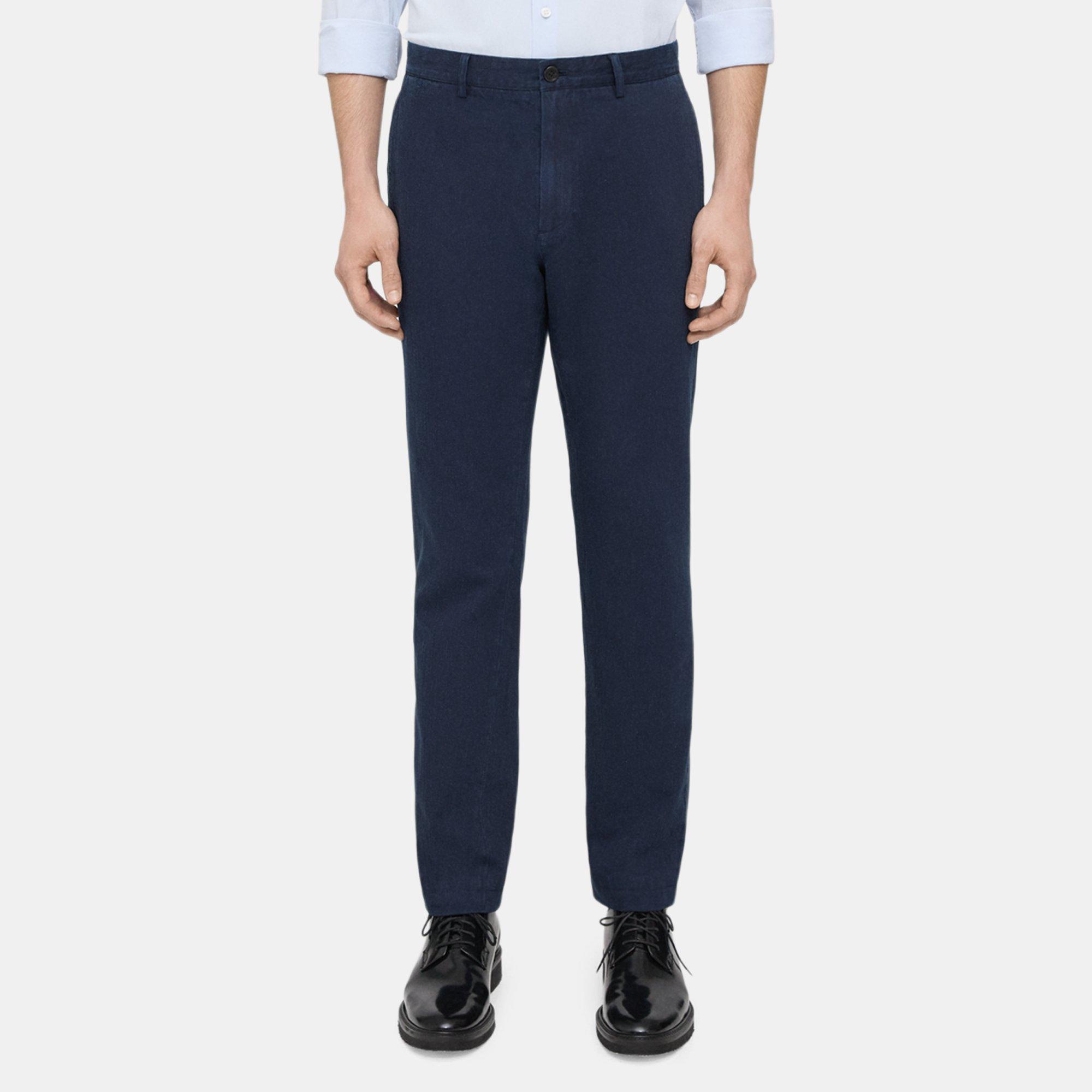 Theory Zaine Pant In Chambray In Dark Indigo