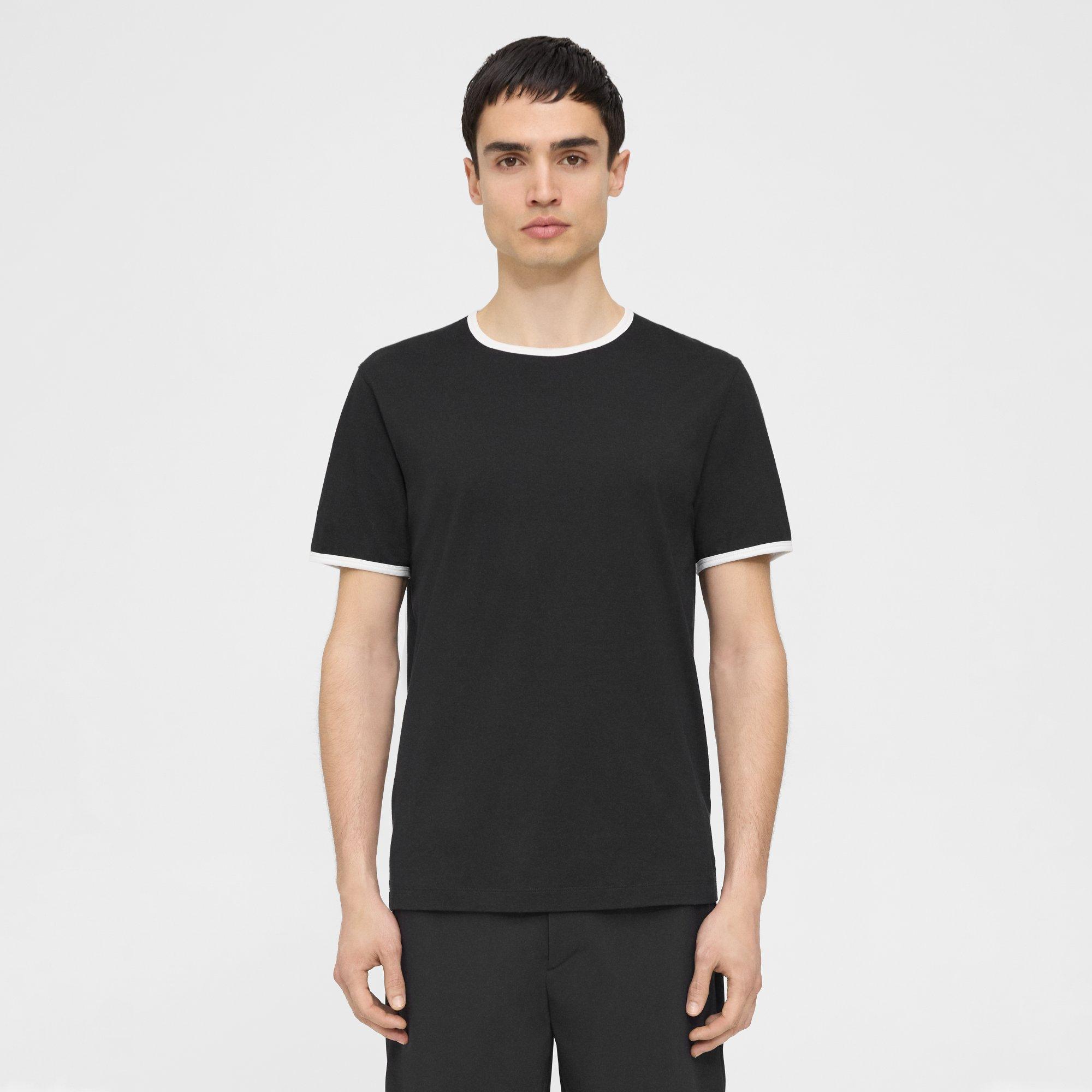 Theory Cilian Tee In Luxe Cotton Jersey In Black