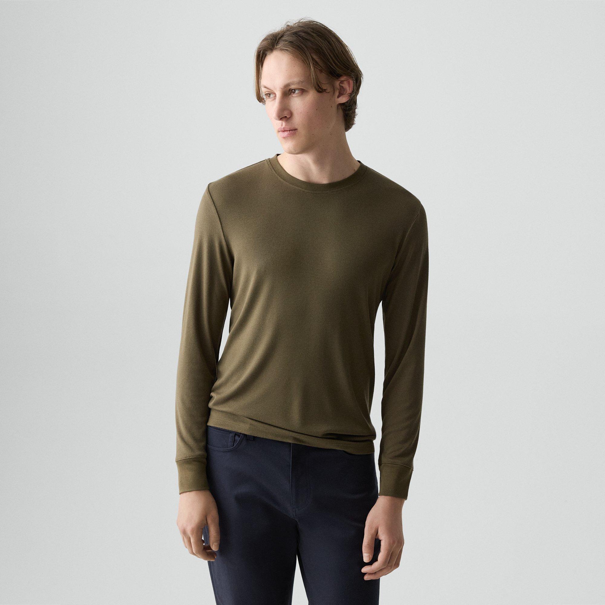 Theory Essential Tee Long Sleeve In Anemone Milano