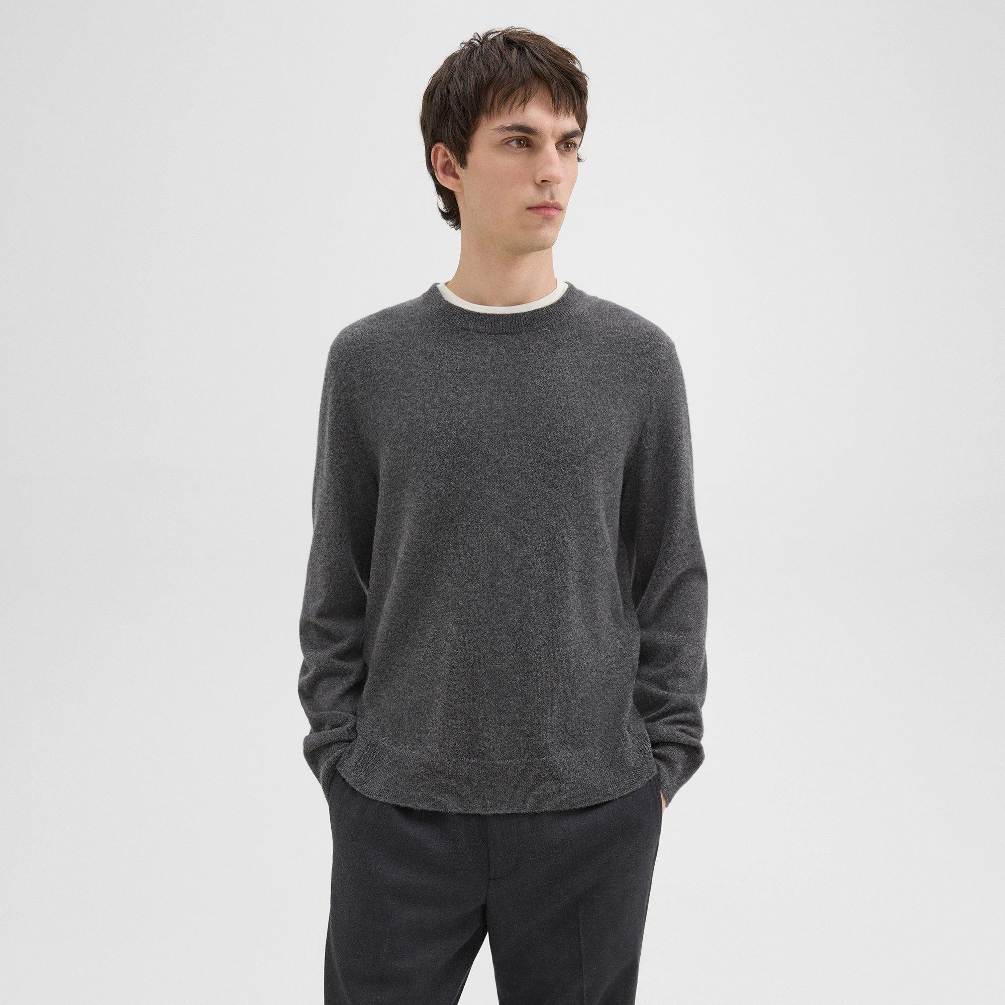 Theory Gray Arnaud Sweater In Grey Heather