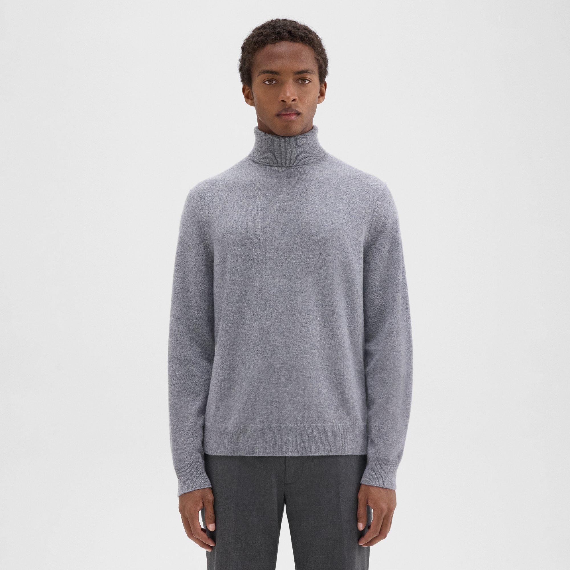 Shop Theory Hilles Turtleneck Sweater In Cashmere In Derby Heather