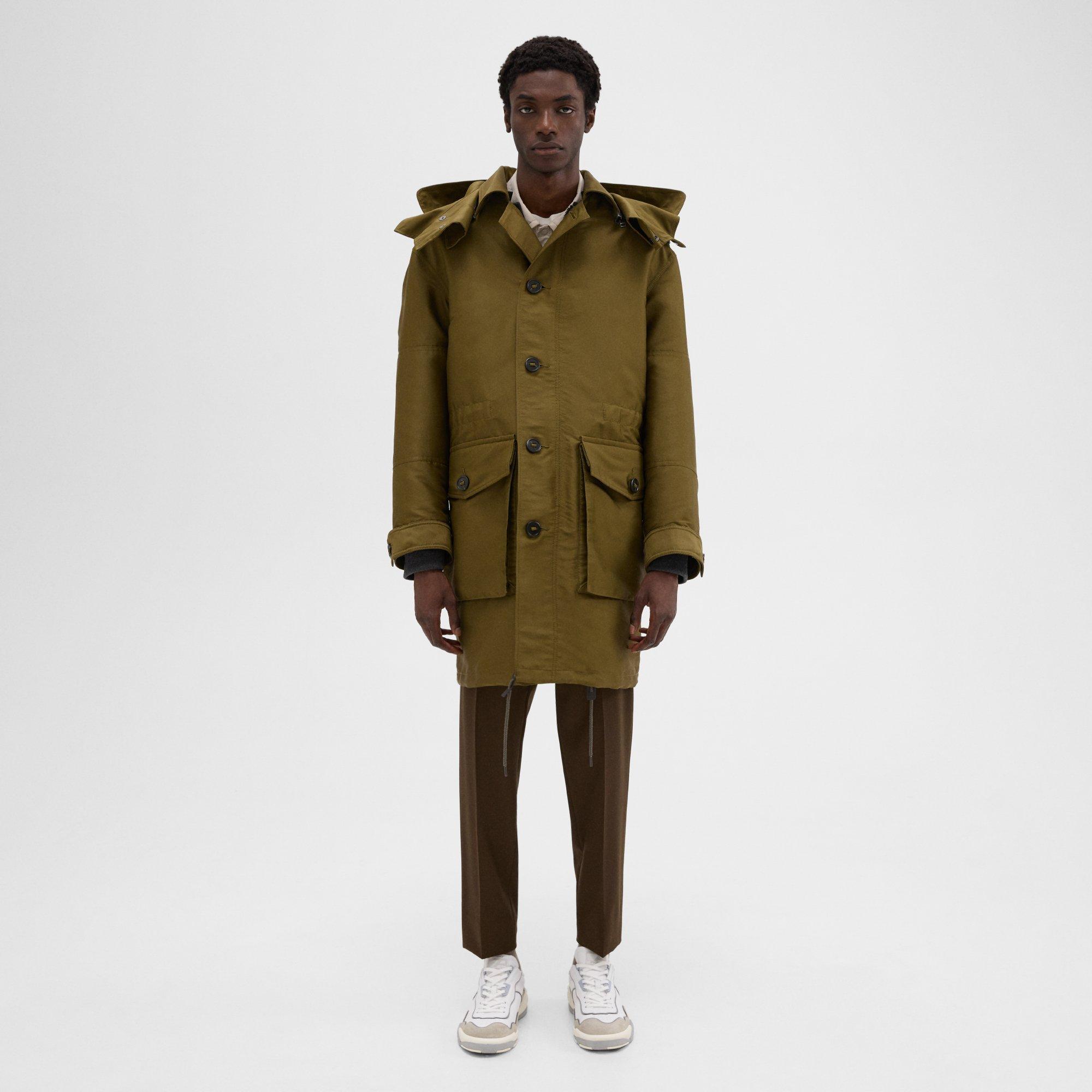 Theory 3-in-1 Recycled Poly Parka In Olive