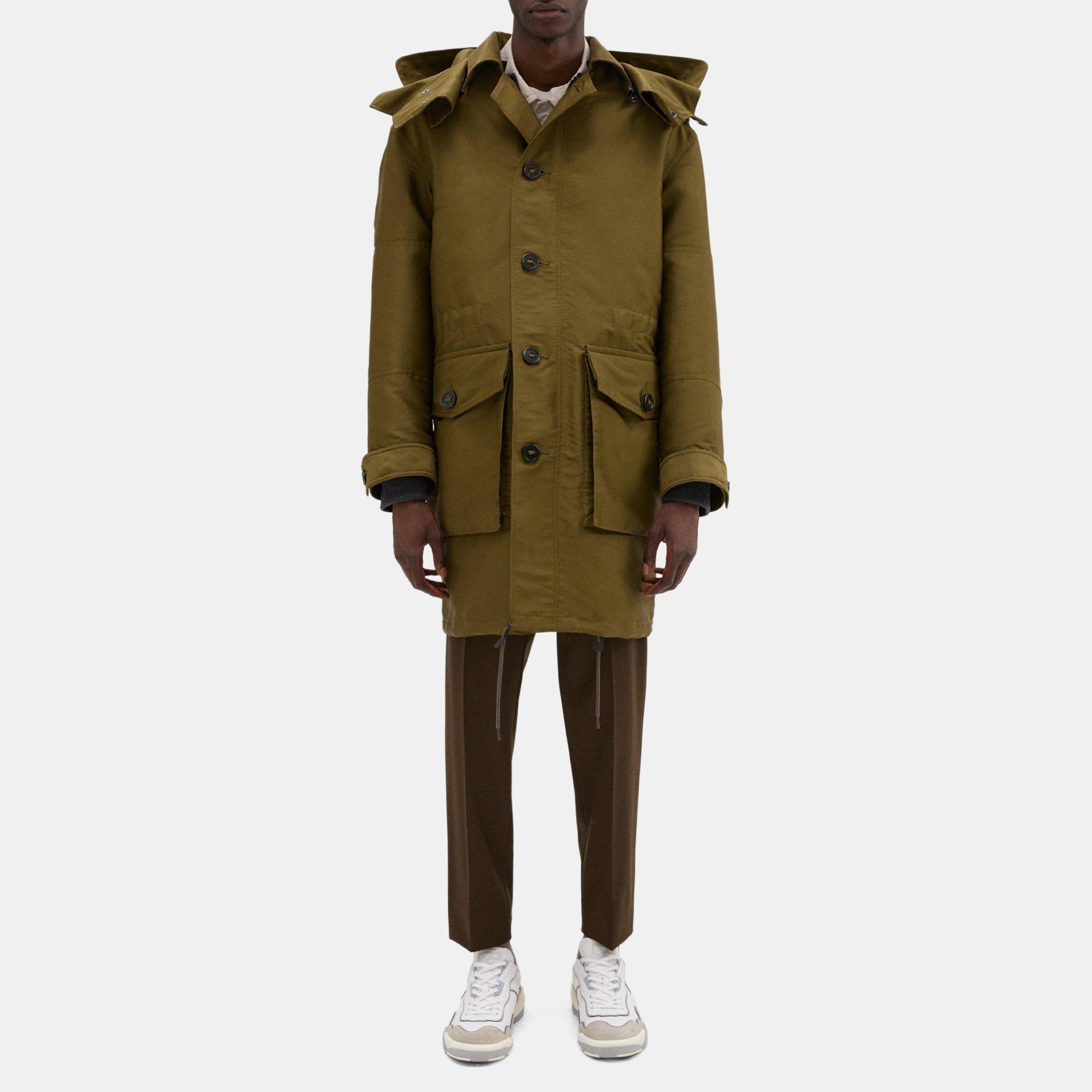 Theory 3-in-1 Recycled Poly Parka In Olive