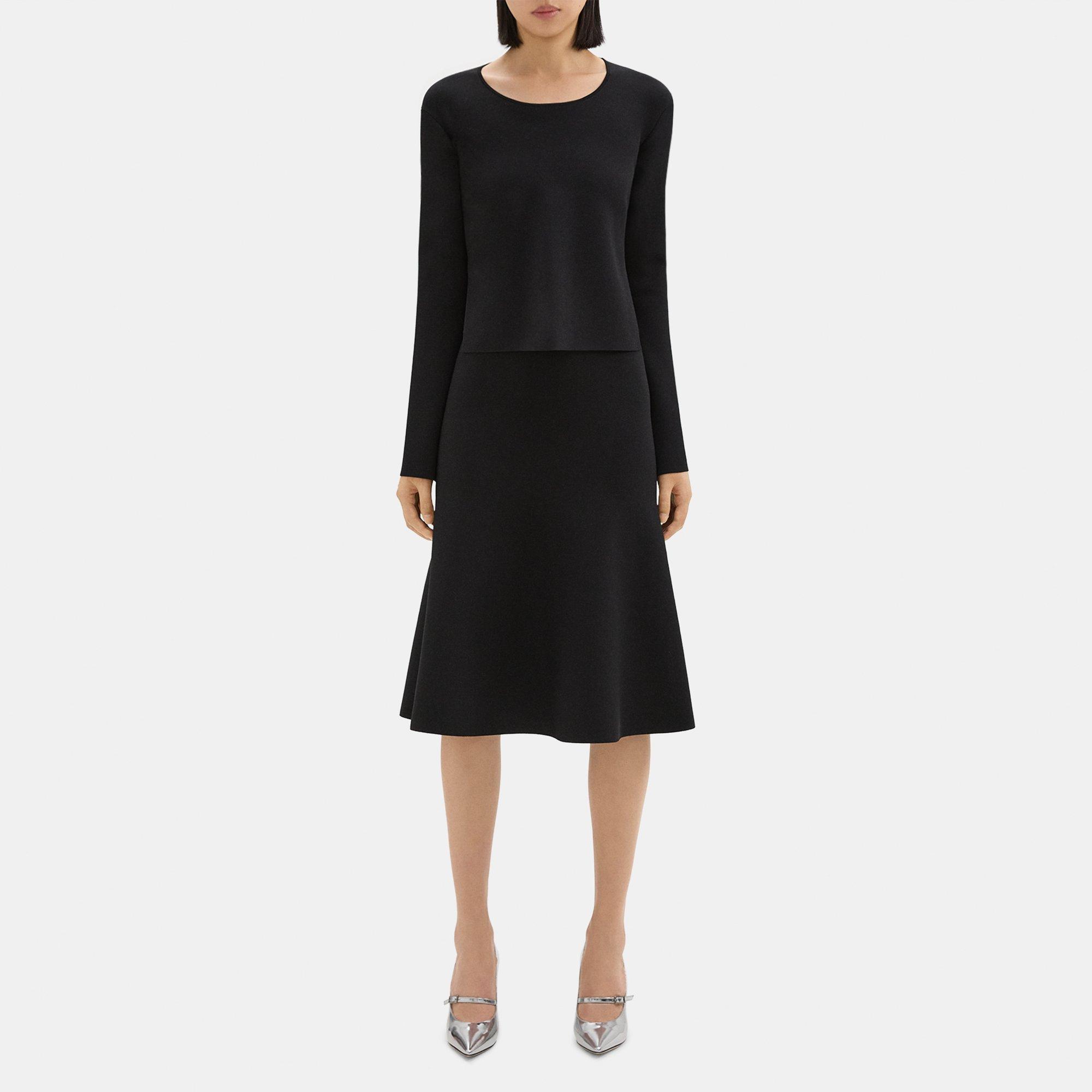 theory layered dress Theory Twill Layered Dress - Navy
