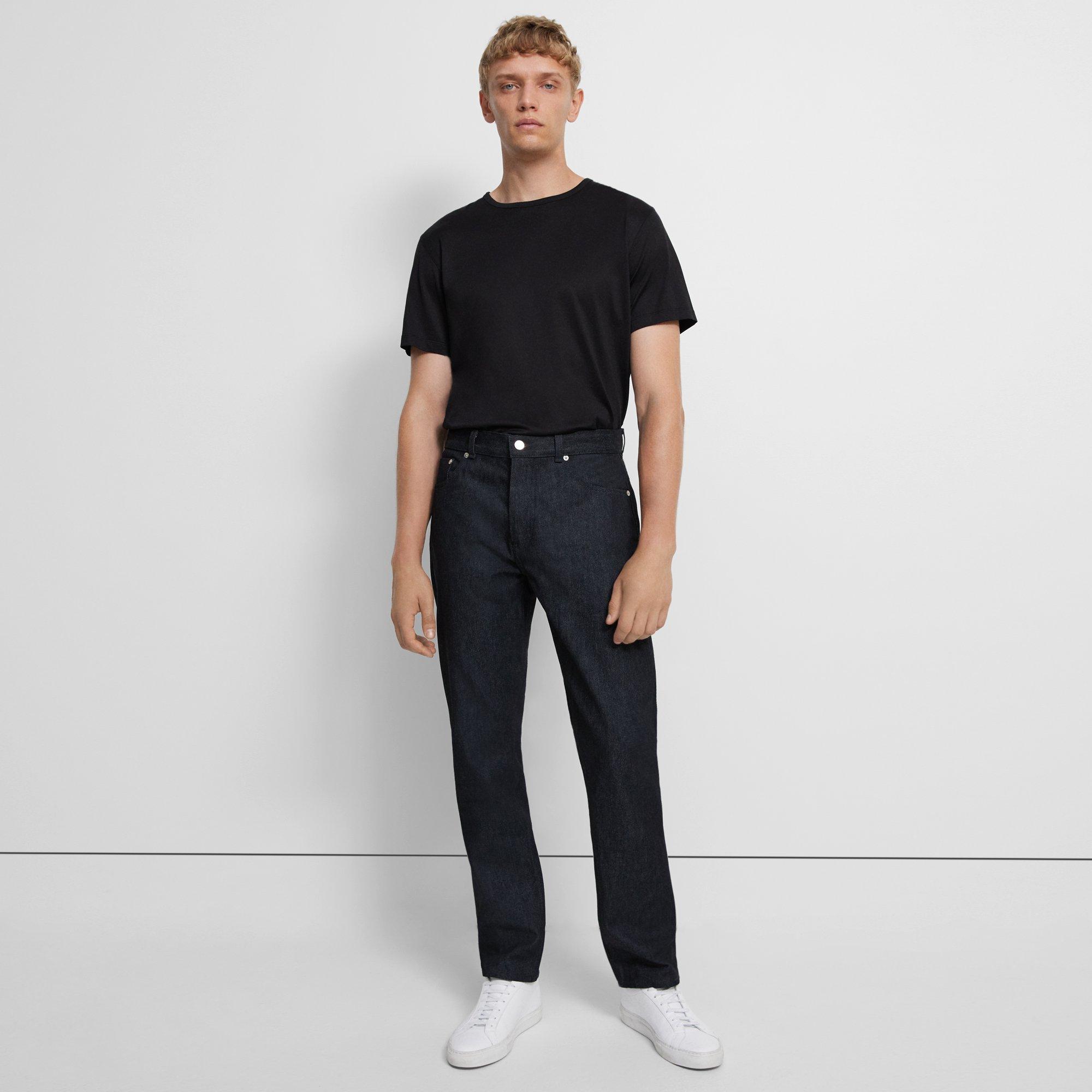 Theory Helmut Lang And Uniqlo Classic Cut Jean In Denim In Black
