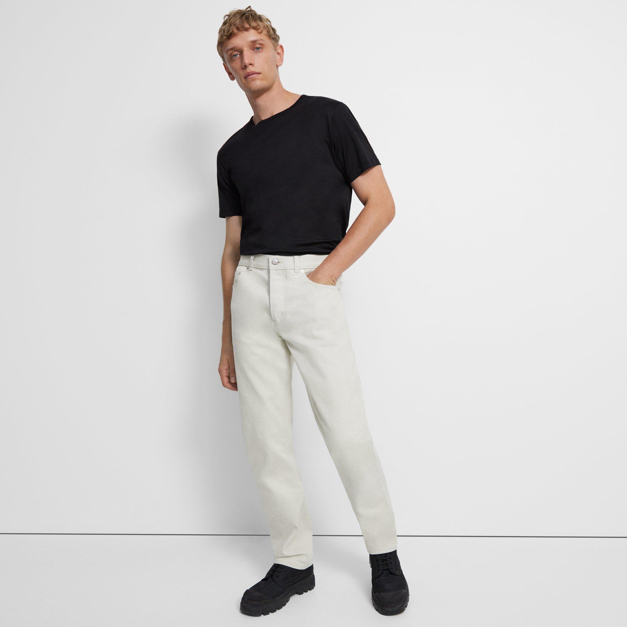 Theory Helmut Lang And Uniqlo Classic Cut Jean In Denim In Ecru