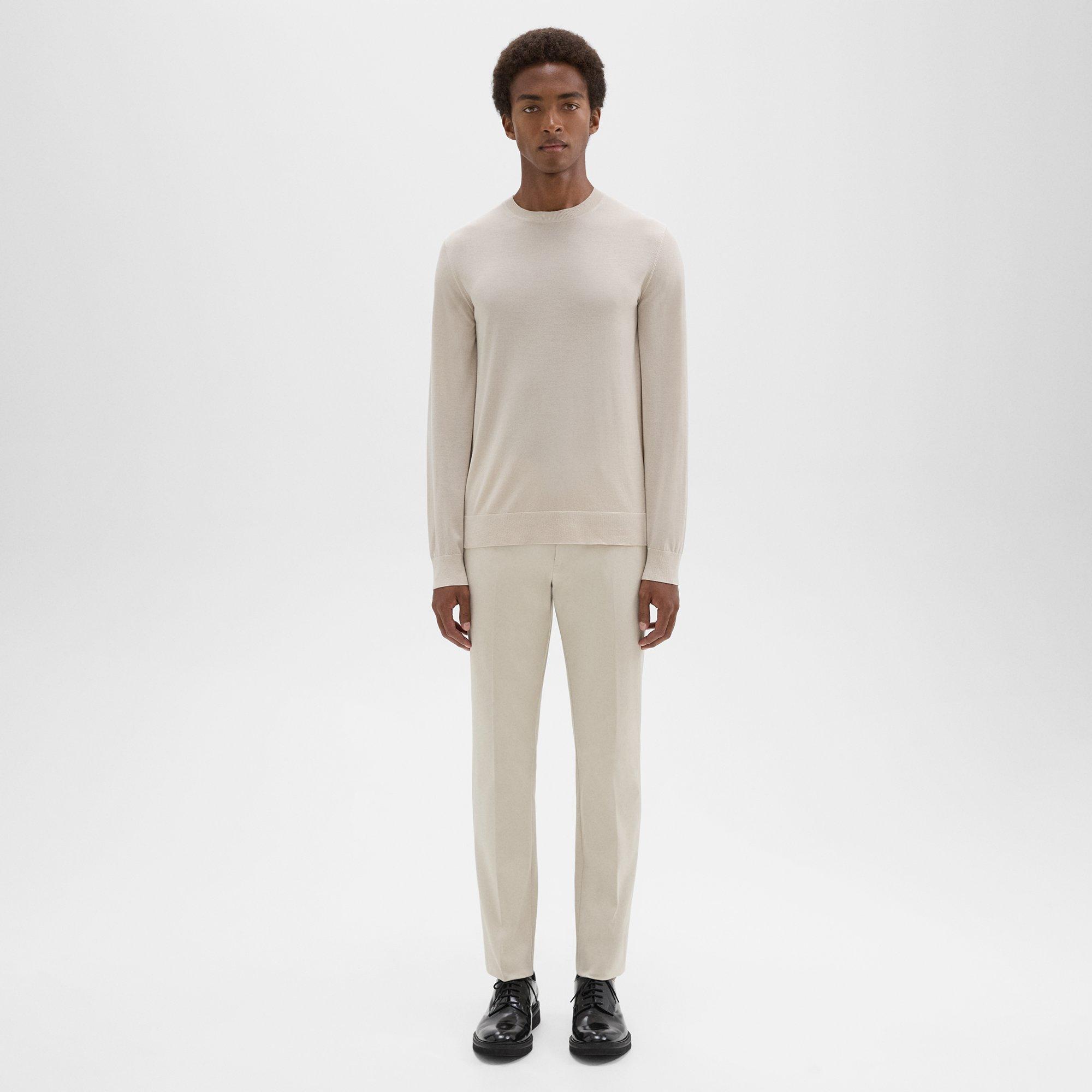 Theory Zaine Pant In Stretch Cotton In New Sand