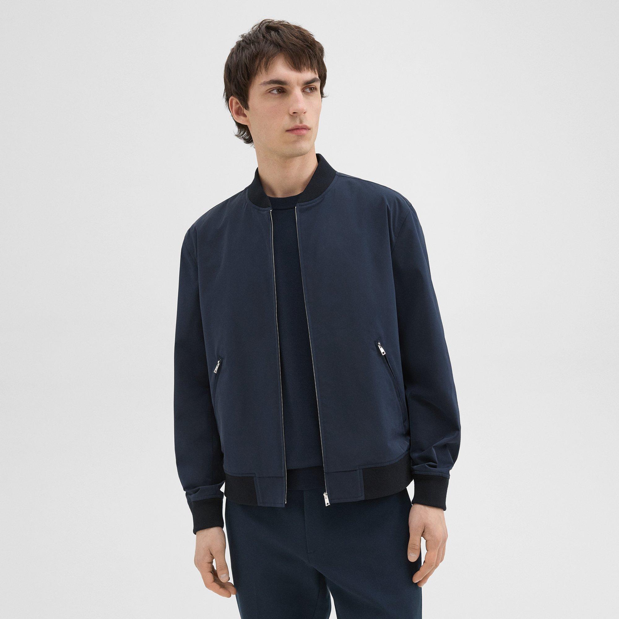 Theory Tir Bomber Jacket In Foundation Twill In Baltic