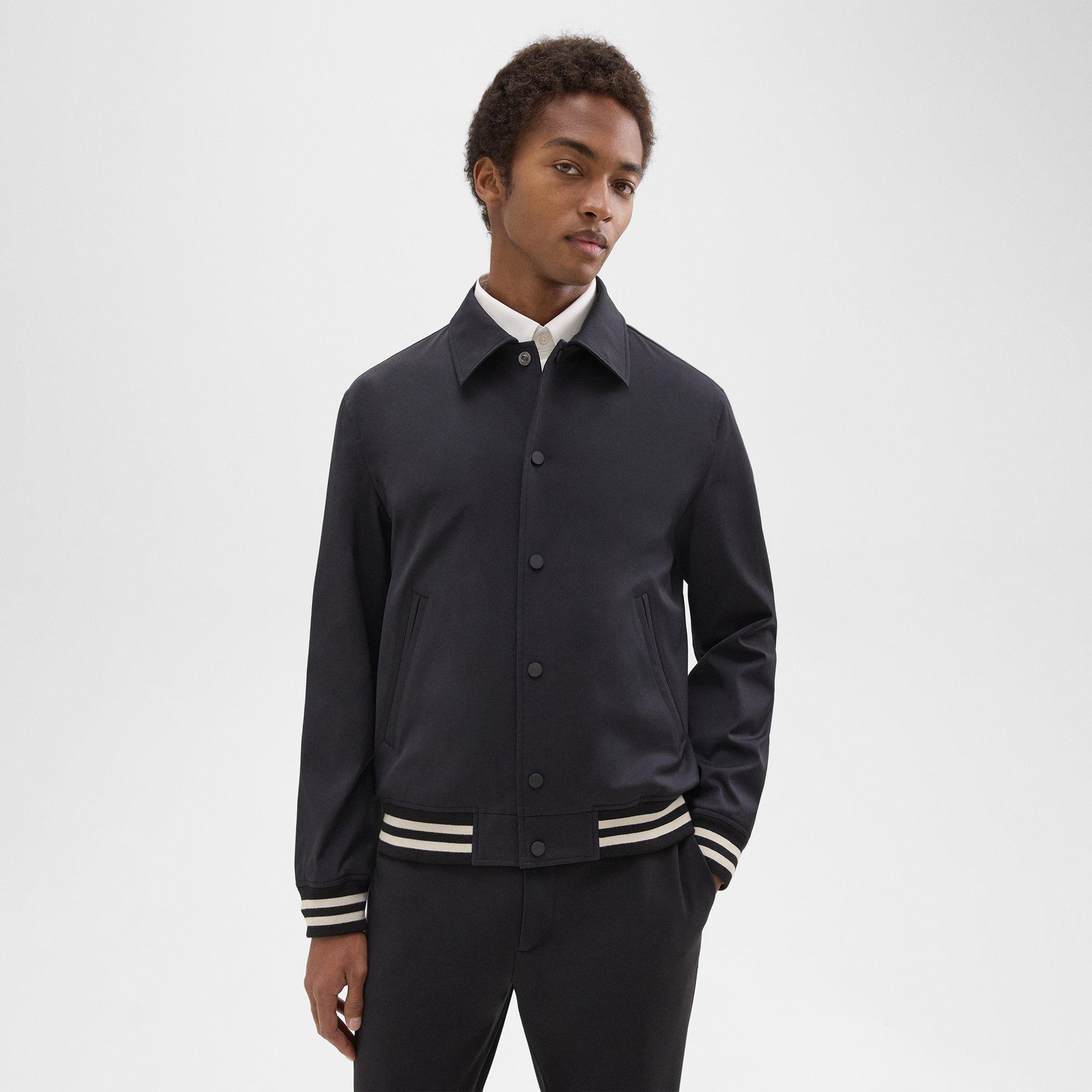 Shop Theory Varsity Jacket In Neoteric In Black