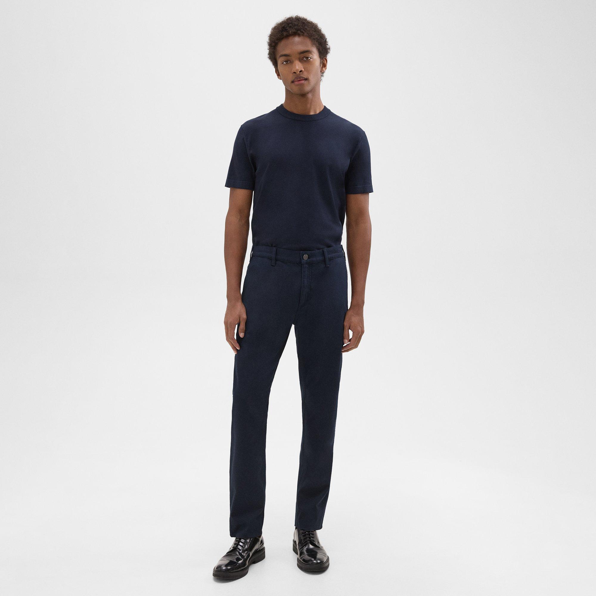 Shop Theory Zaine Carpenter Pant In Stretch Cotton Canvas In Baltic