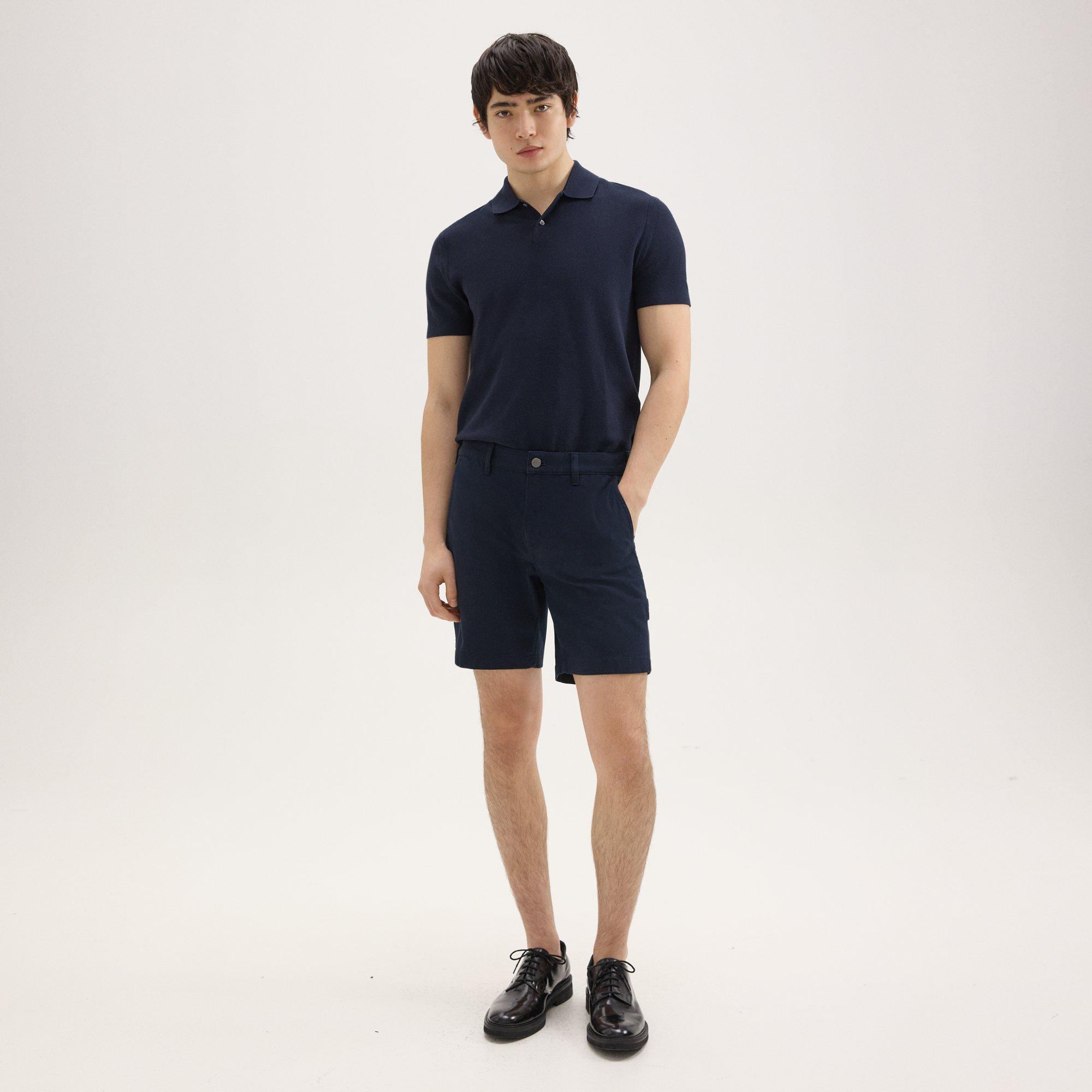 Shop Theory Zaine 7" Carpenter Short In Stretch Cotton Canvas In Baltic