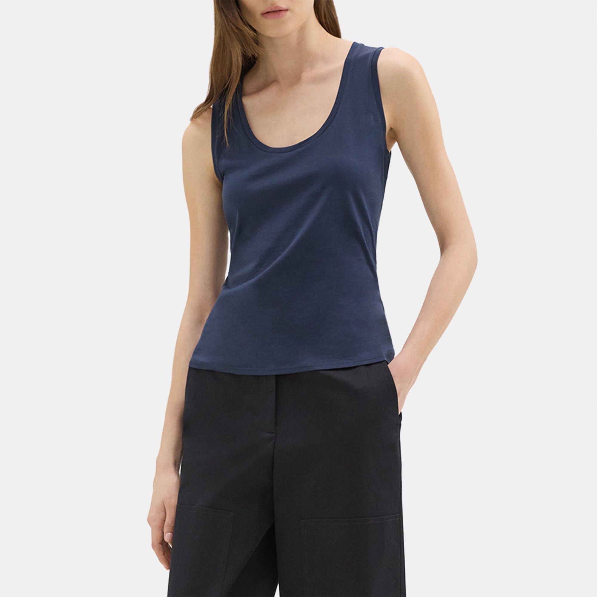 Shop Theory Utility Pant In Organic Cotton In Nocturne Navy