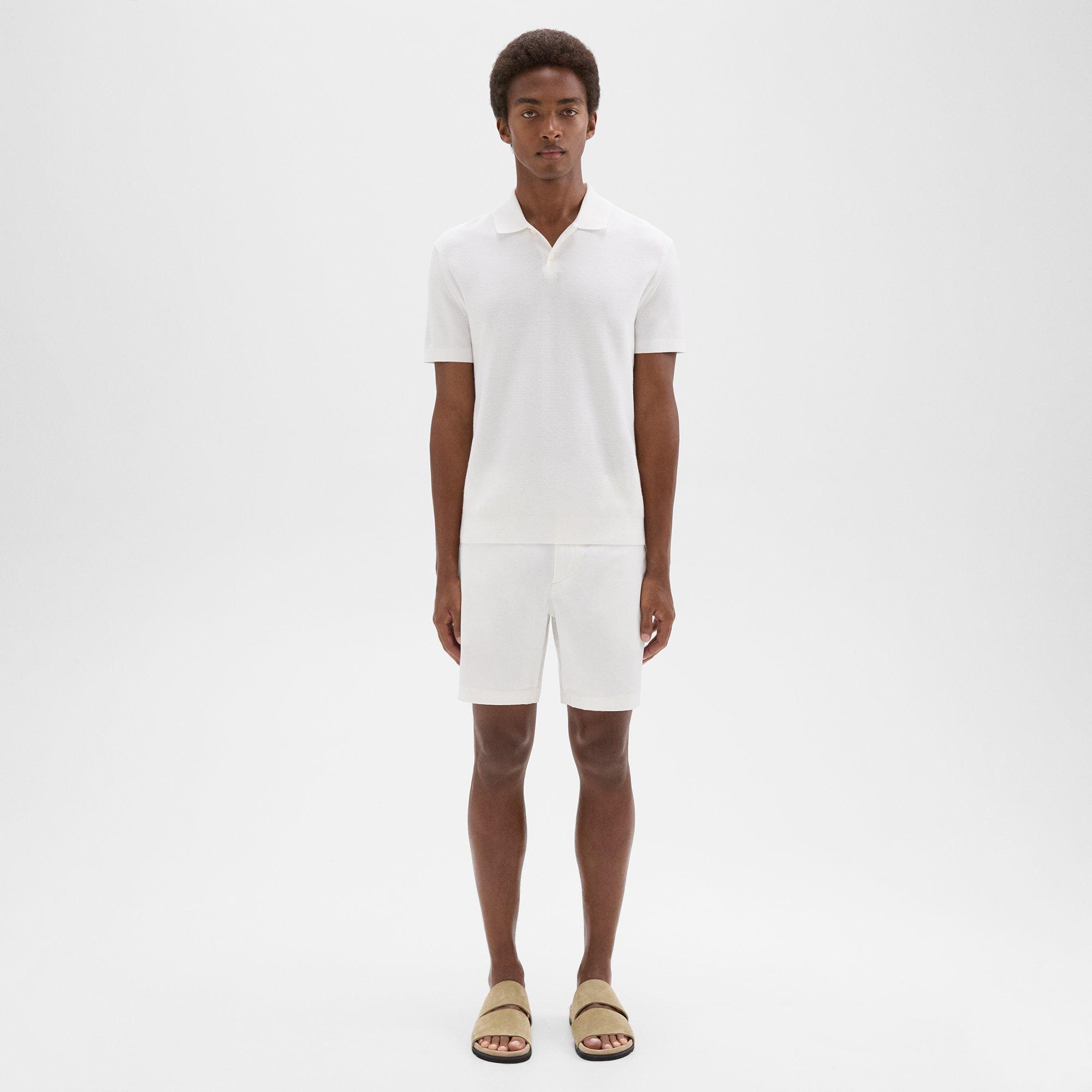 Theory Zaine 7” Short In Organic Cotton In White