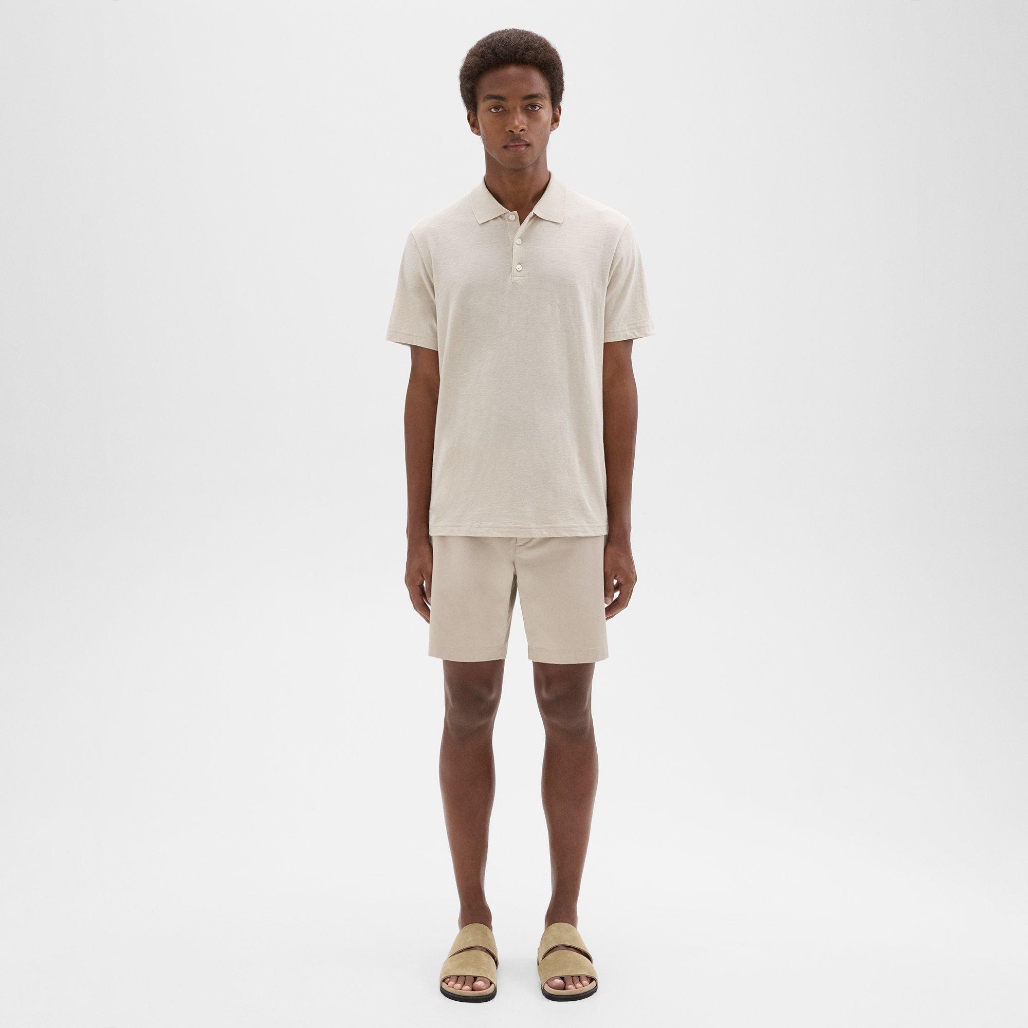 Theory Zaine 7” Short In Organic Cotton In New Sand