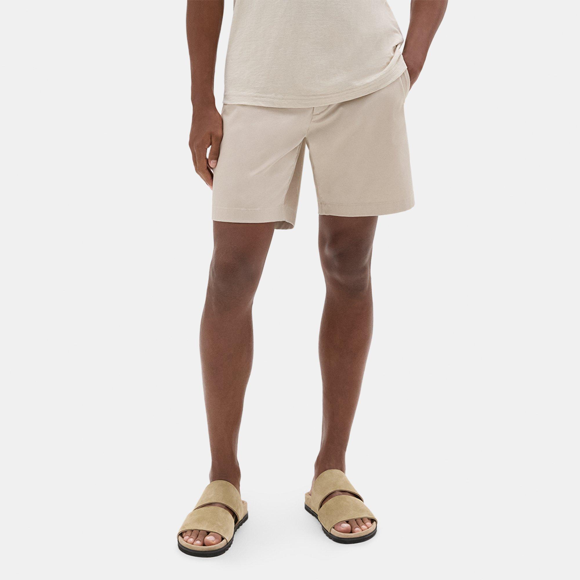 Theory Zaine 7” Short In Organic Cotton In New Sand