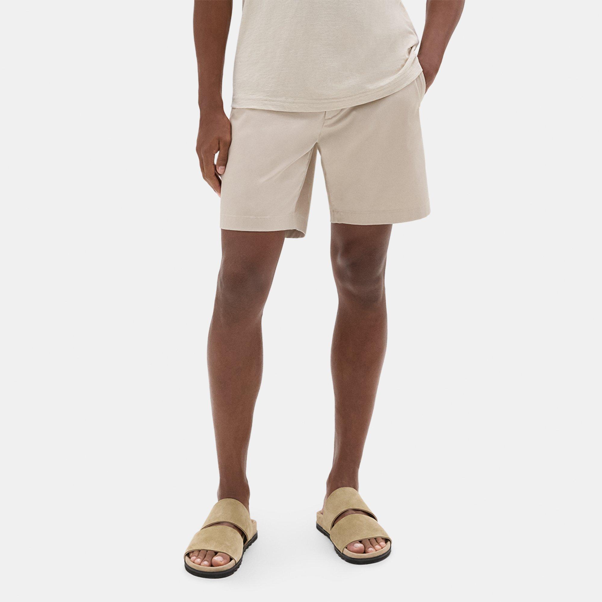 Theory Zaine 7” Short In Organic Cotton In New Sand