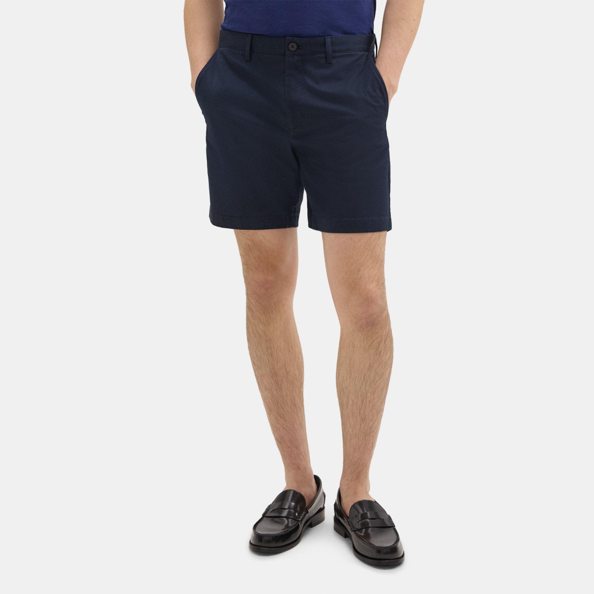 Theory Zaine 7” Short In Organic Cotton In Baltic