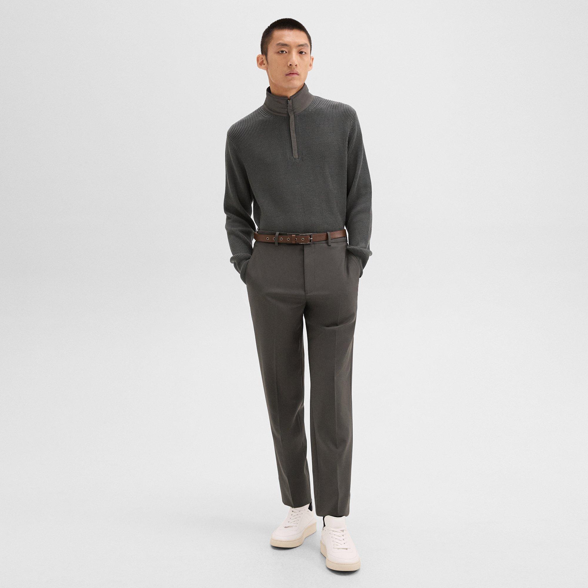 Theory Relaxed Pant In Wool Gabardine In Dusk