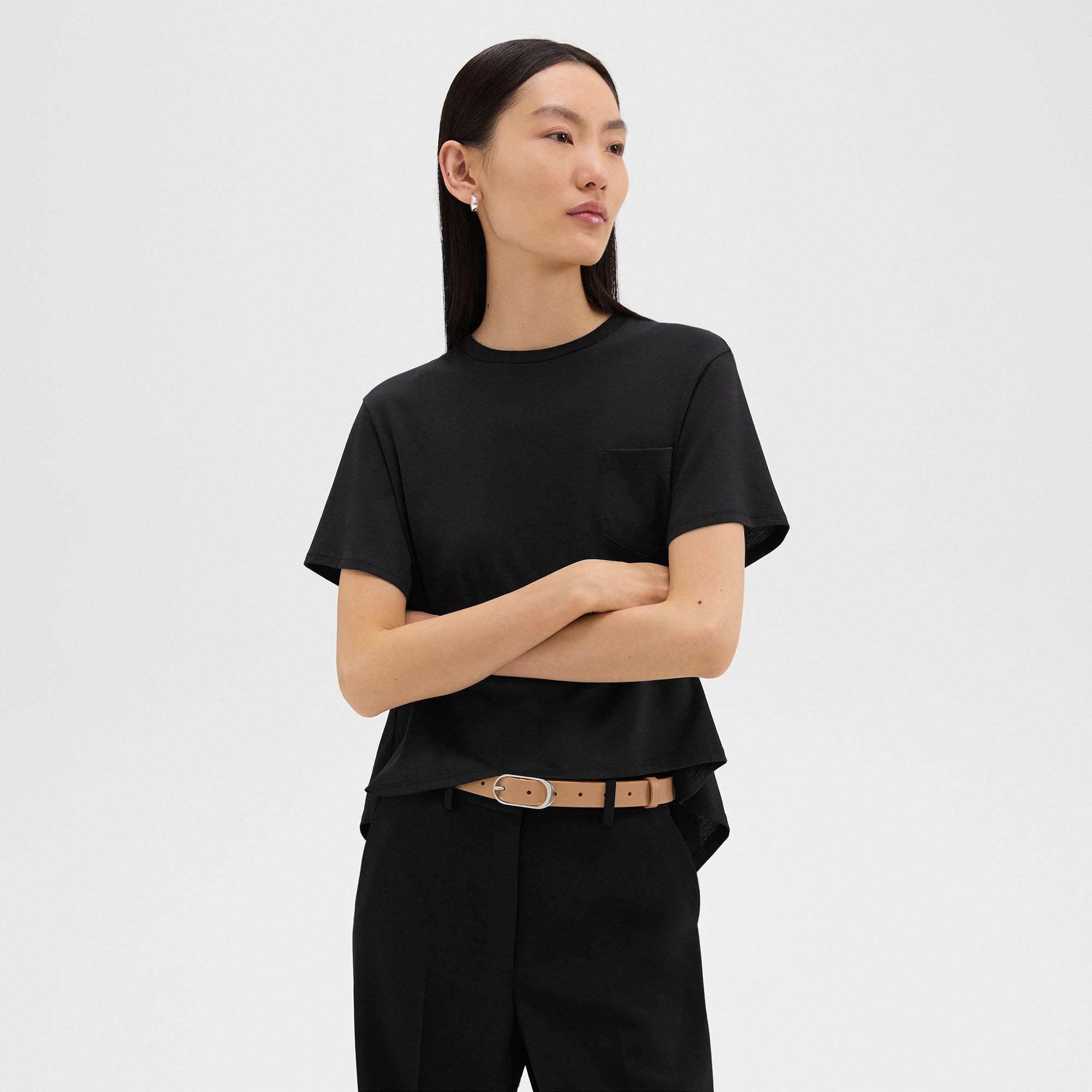 Theory Relaxed Tee In Organic Cotton In Black