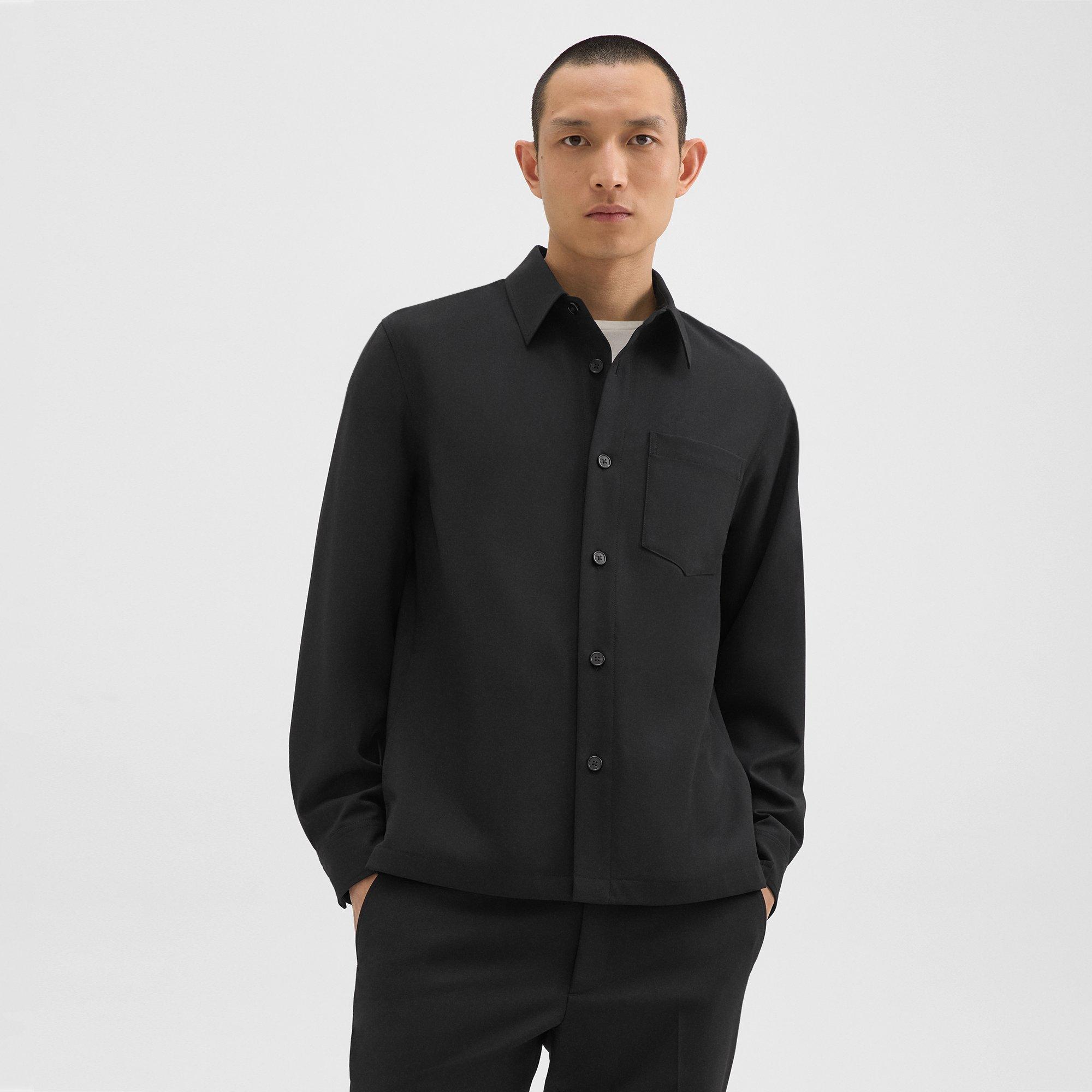 THEORY OVERSHIRT IN WOOL-BLEND TWILL 