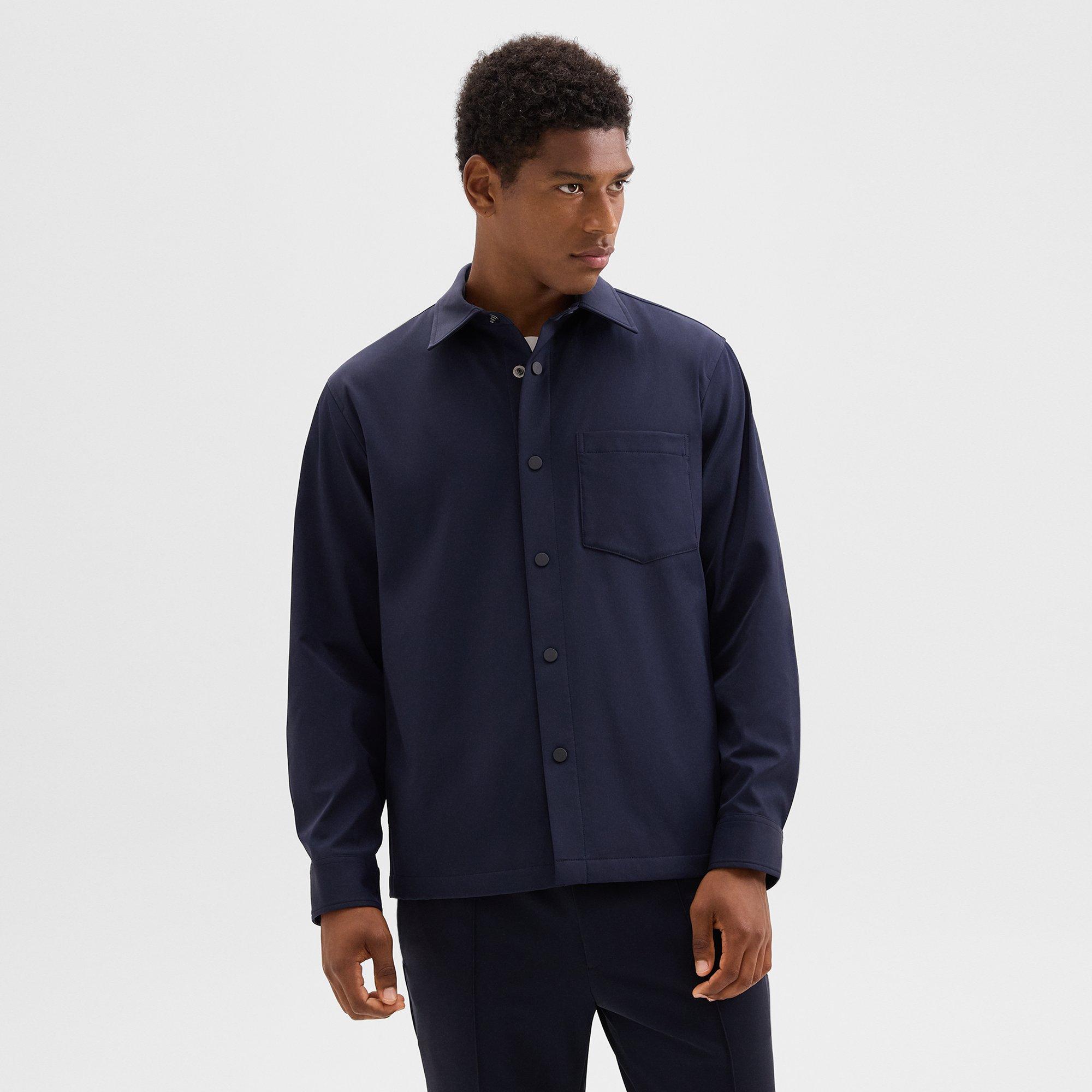 Theory Shirt Jacket In Neoteric In Navy