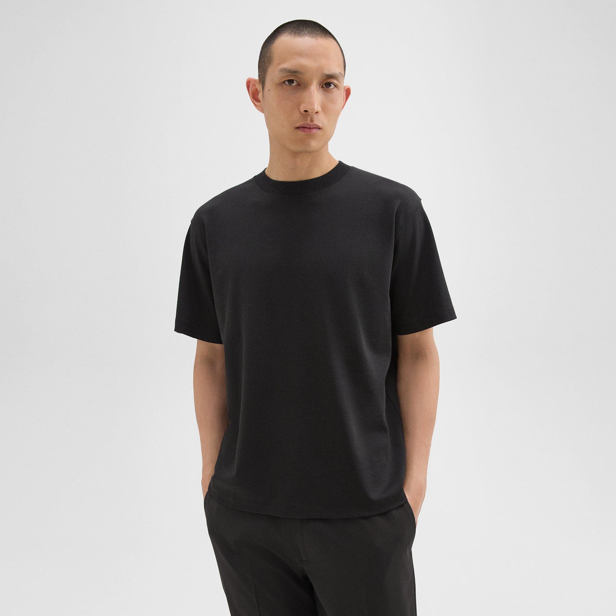Theory Relaxed Tee In Cotton Jersey In Black