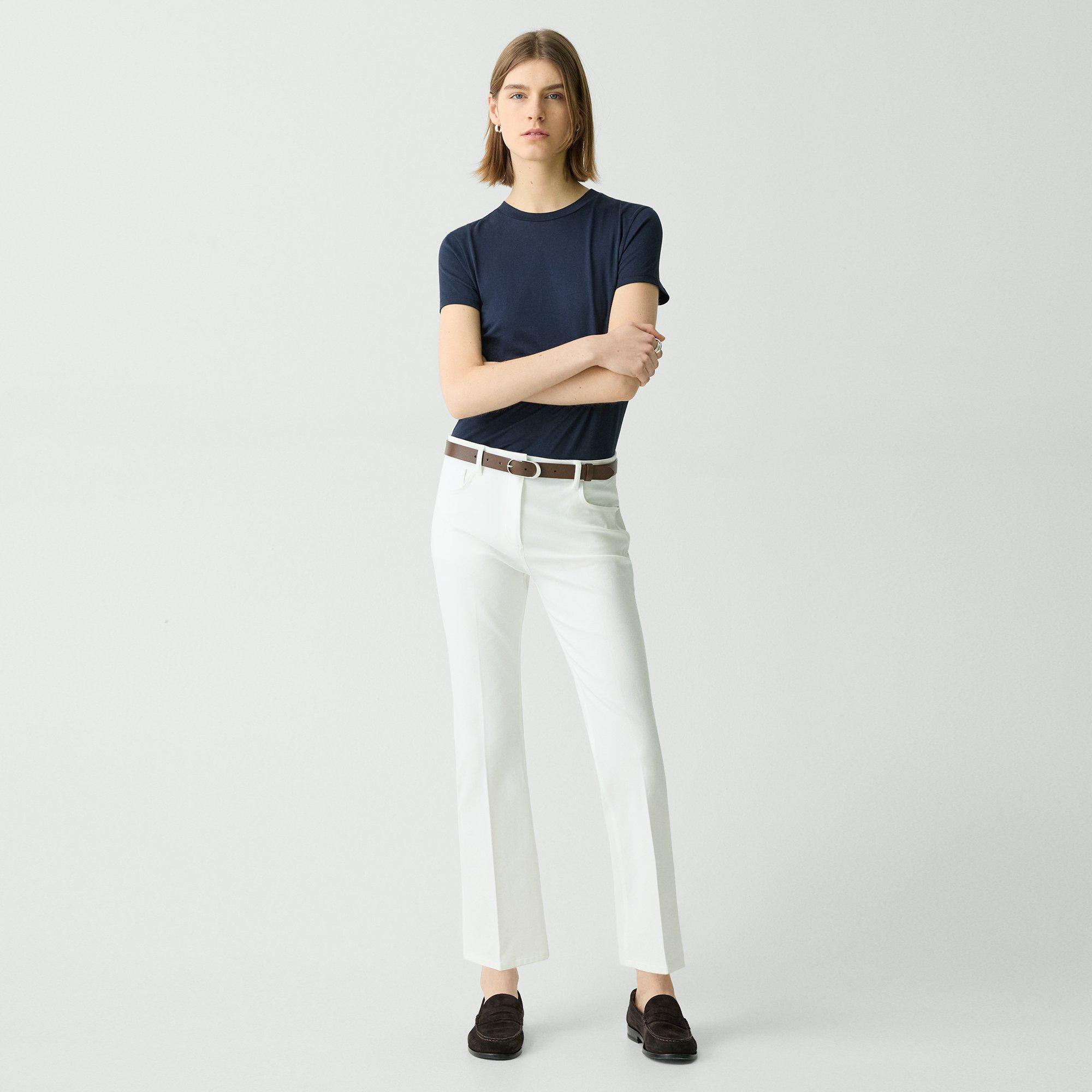 Theory Classic Oblong Belt In Leather In Date