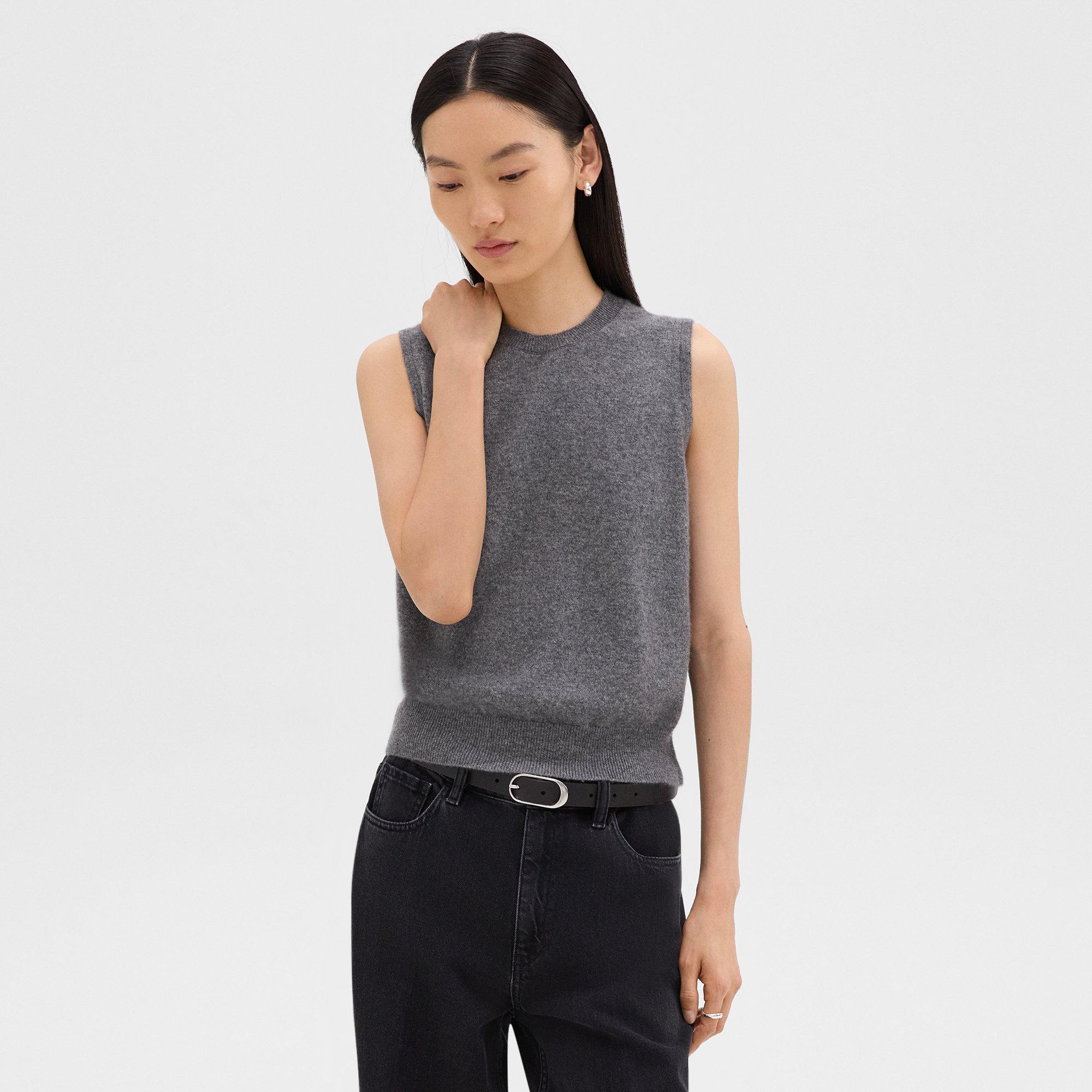 Theory Sweater Shell In Cashmere In Husky