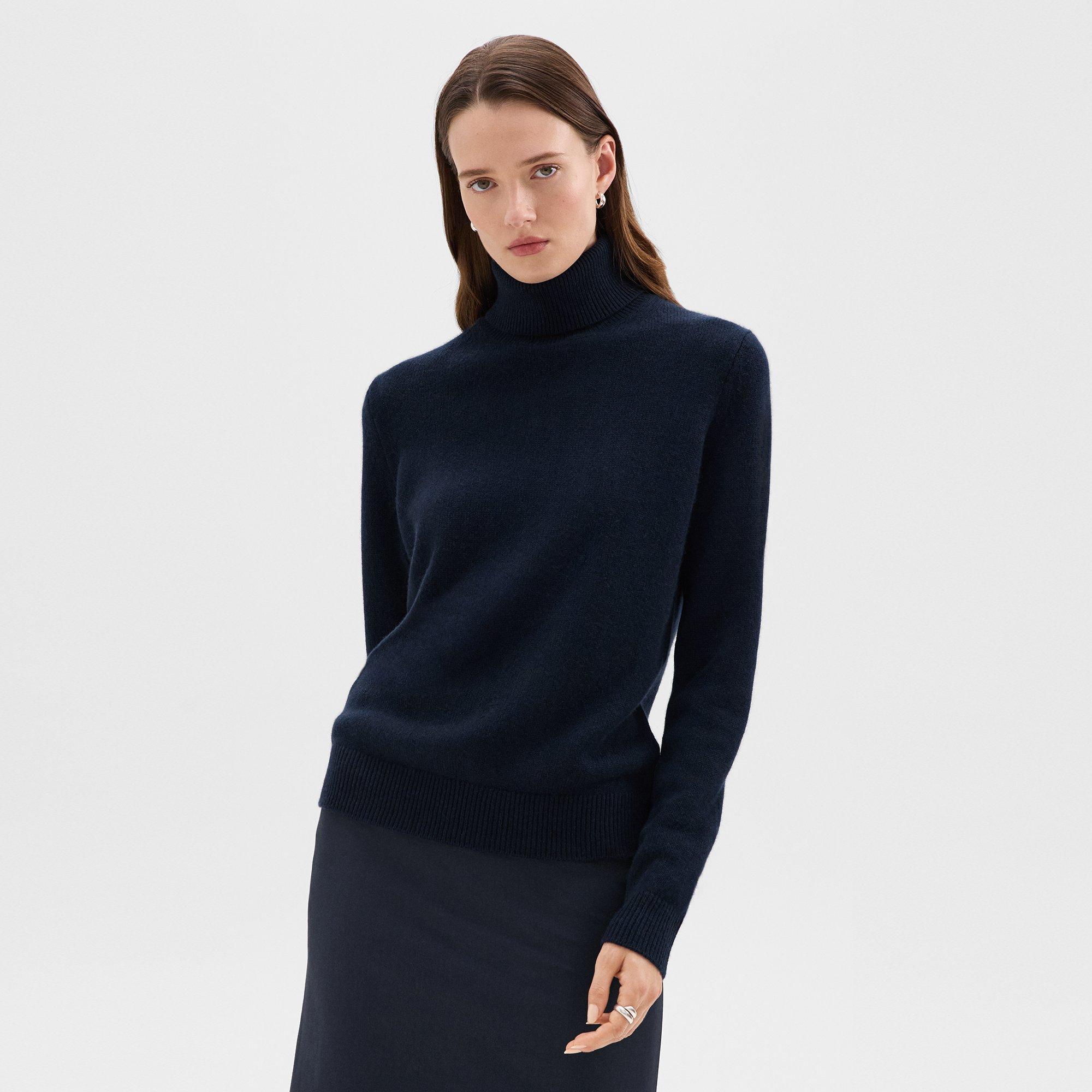 Theory Turtleneck Sweater In Cashmere In Nocturne Navy