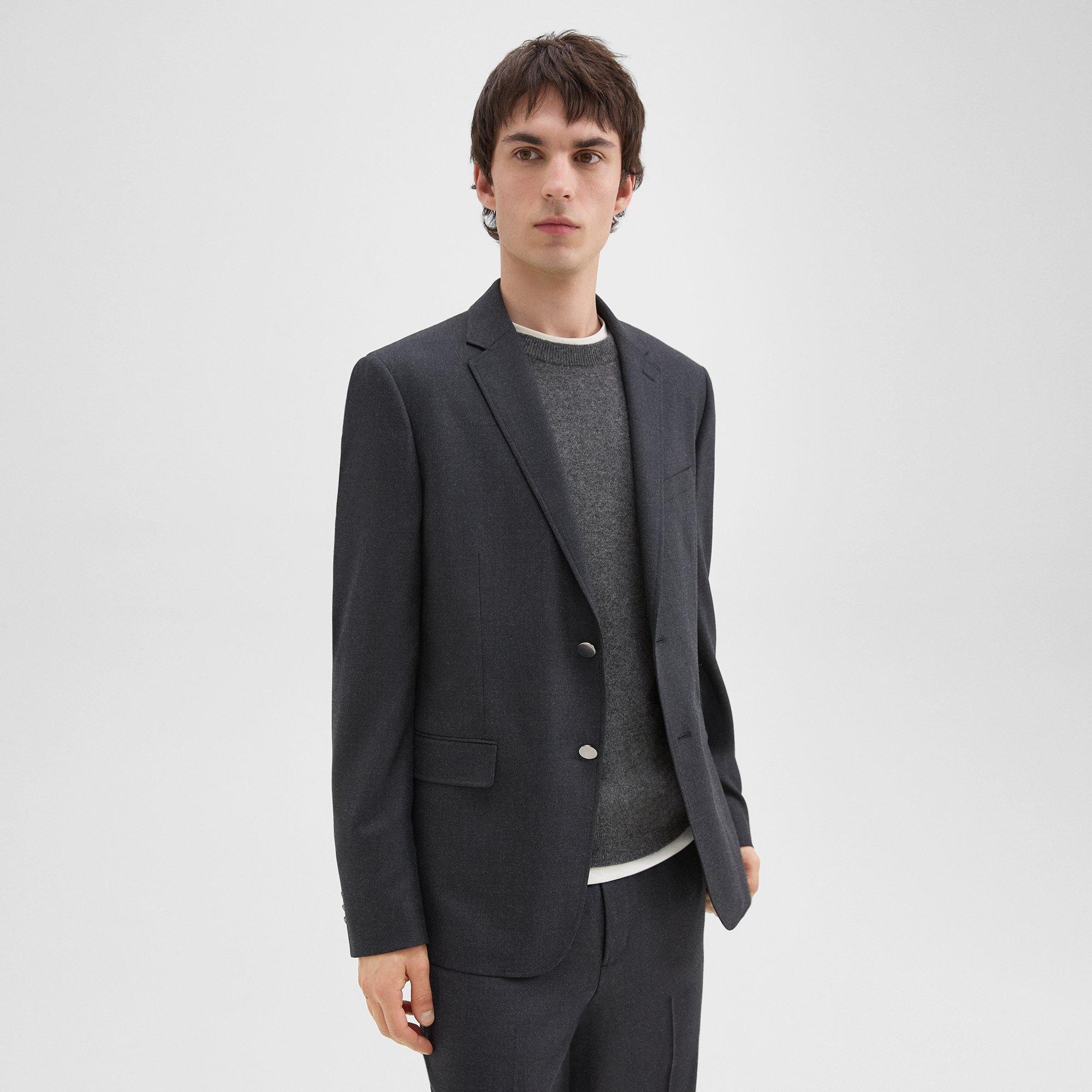 THEORY NOSTRAND BLAZER IN STRETCH FLANNEL 