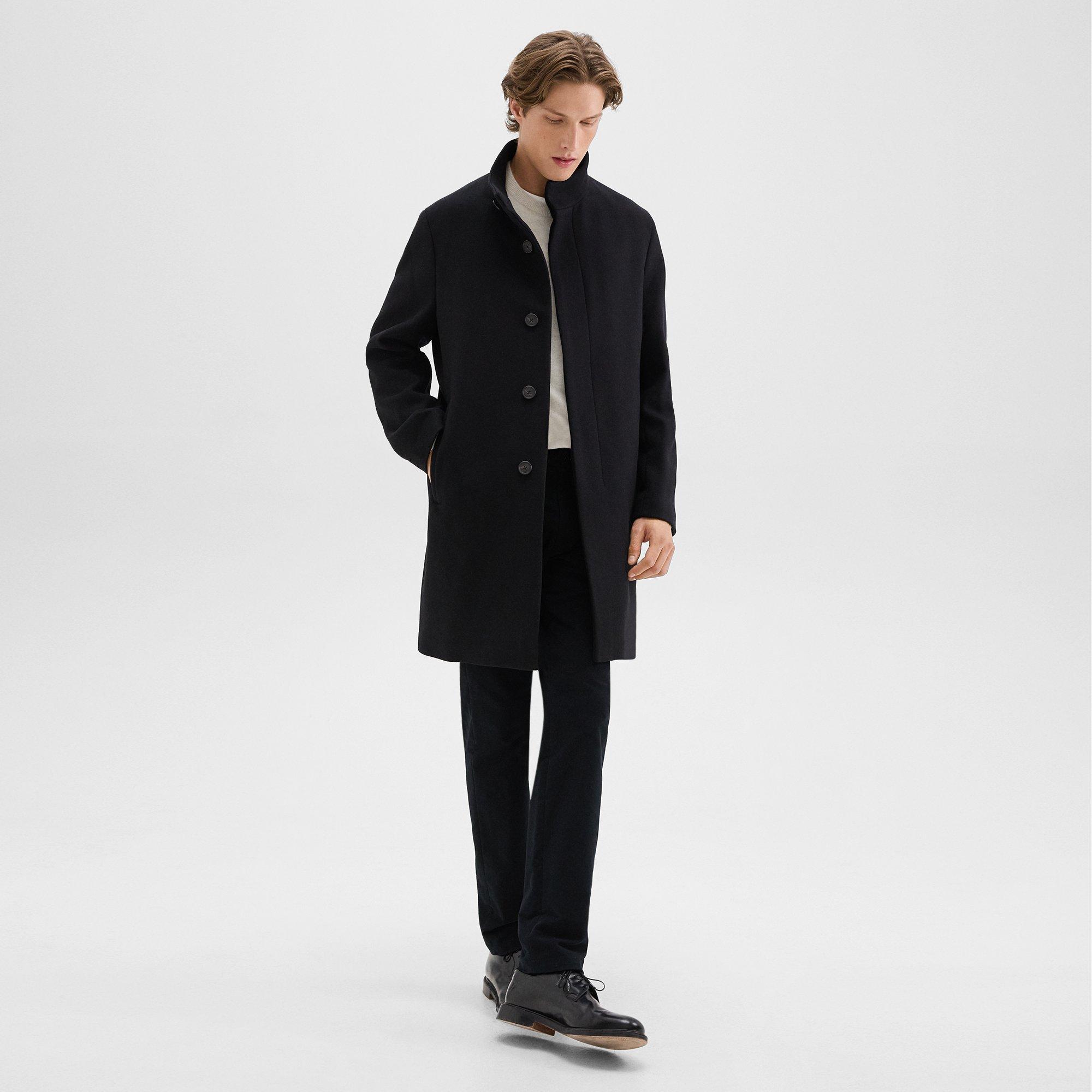 THEORY BELVIN COAT IN RECYCLED WOOL-BLEND MELTON 