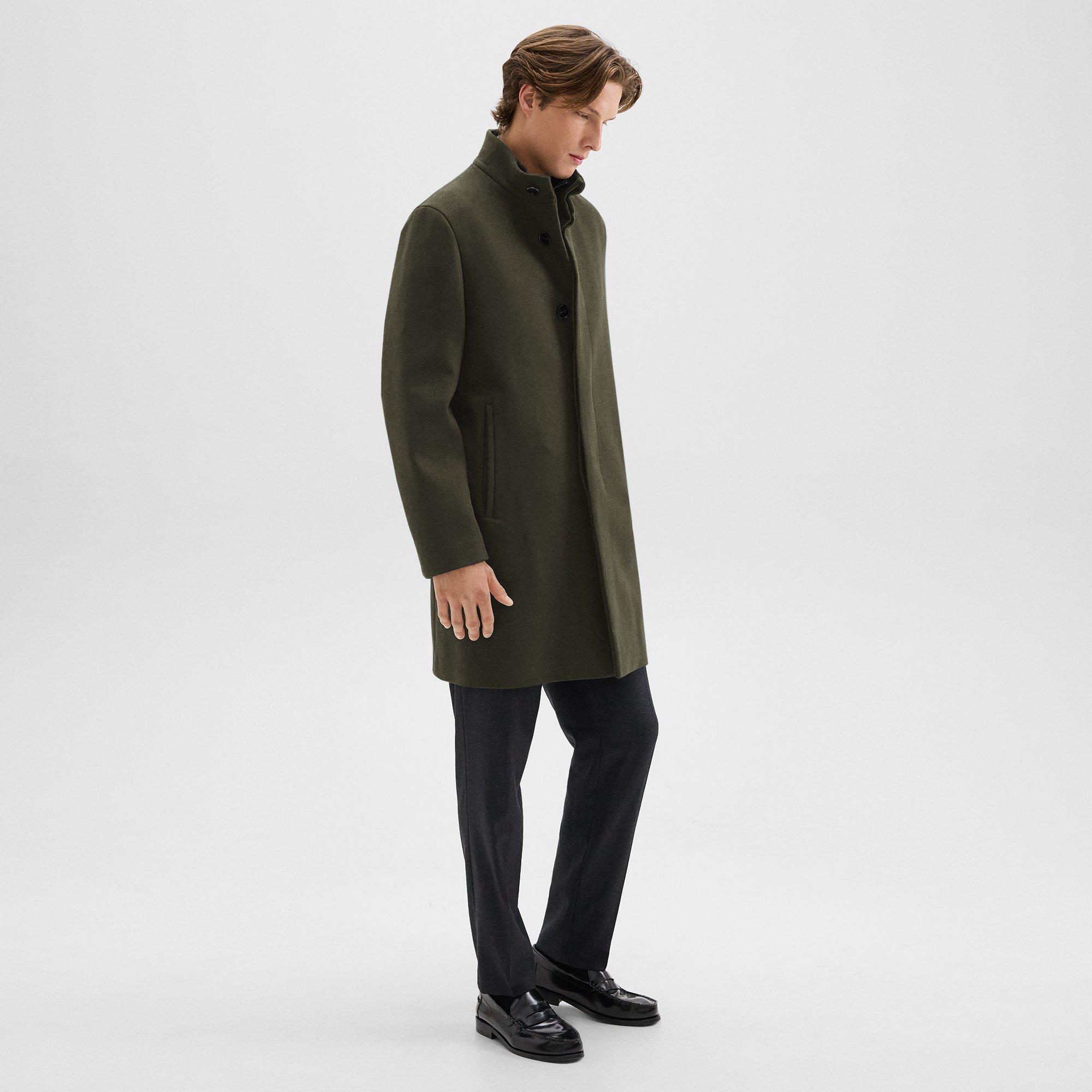 THEORY BELVIN COAT IN RECYCLED WOOL-BLEND MELTON 