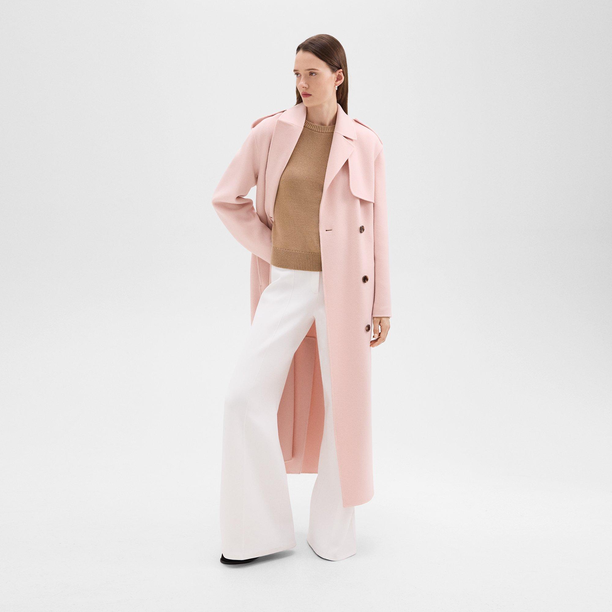 Double-Breasted Overcoat in Double-Face Wool-Cashmere
