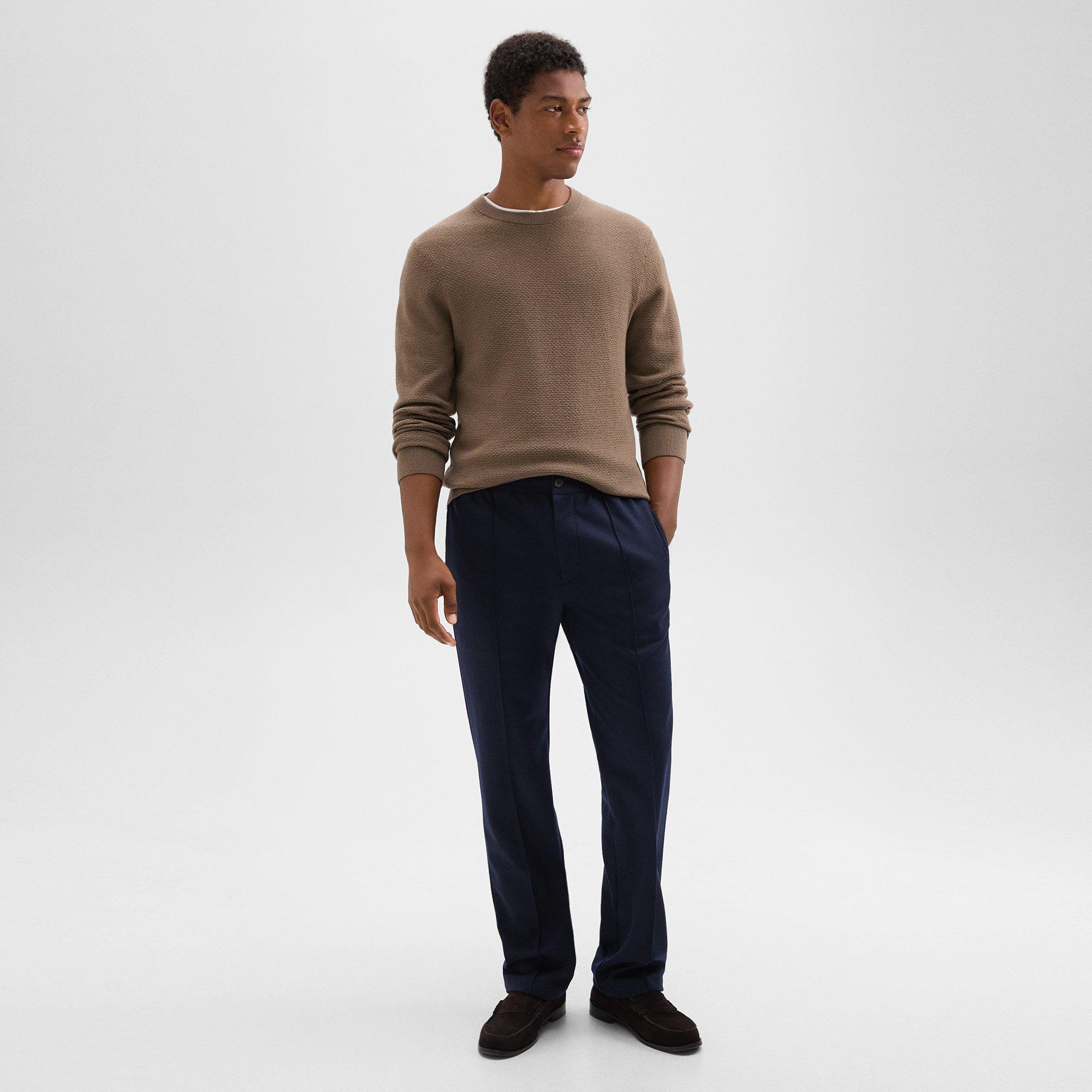 THEORY RELAXED DRAWSTRING PANT IN WOOL-BLEND KNIT 