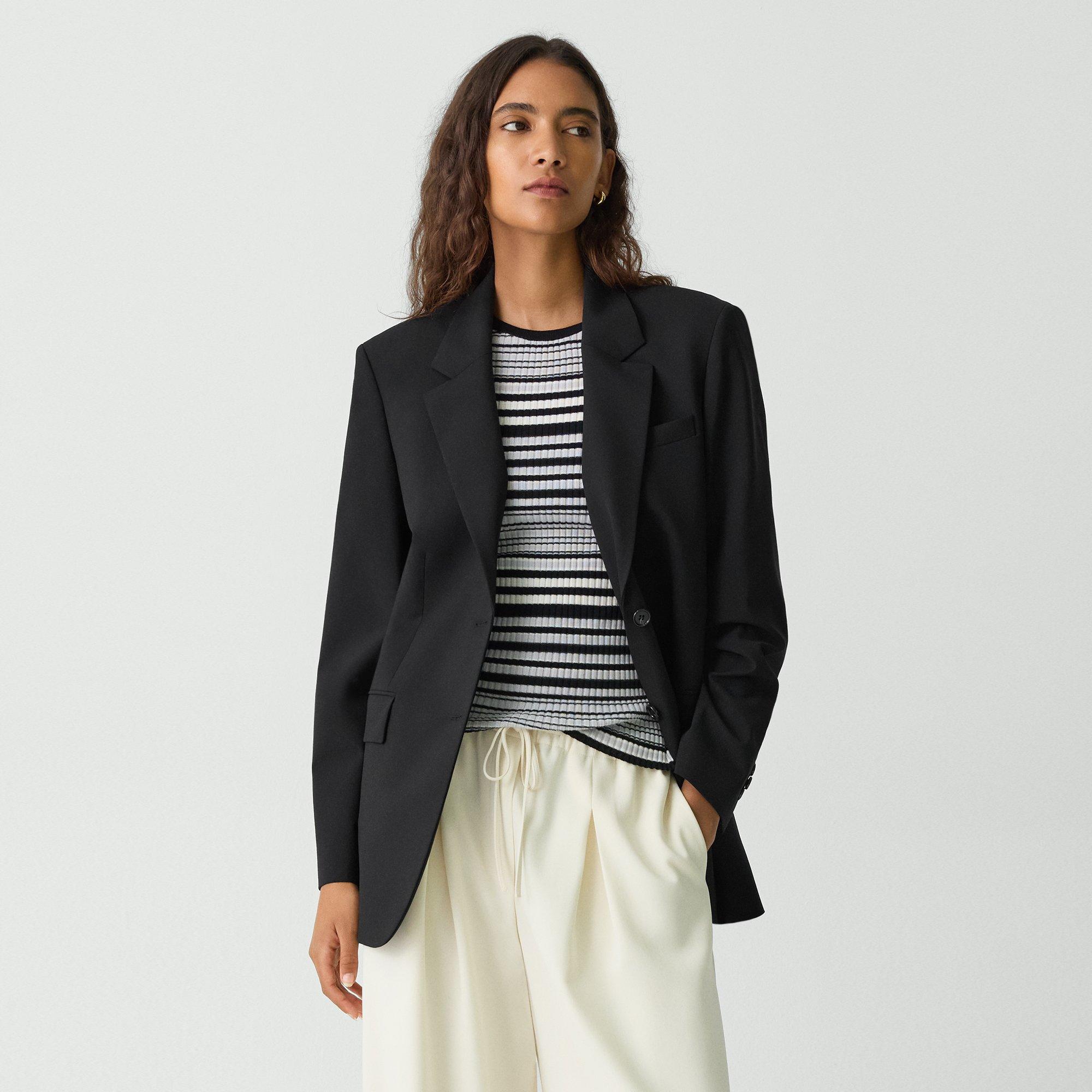 THEORY RELAXED BLAZER IN STRETCH WOOL 