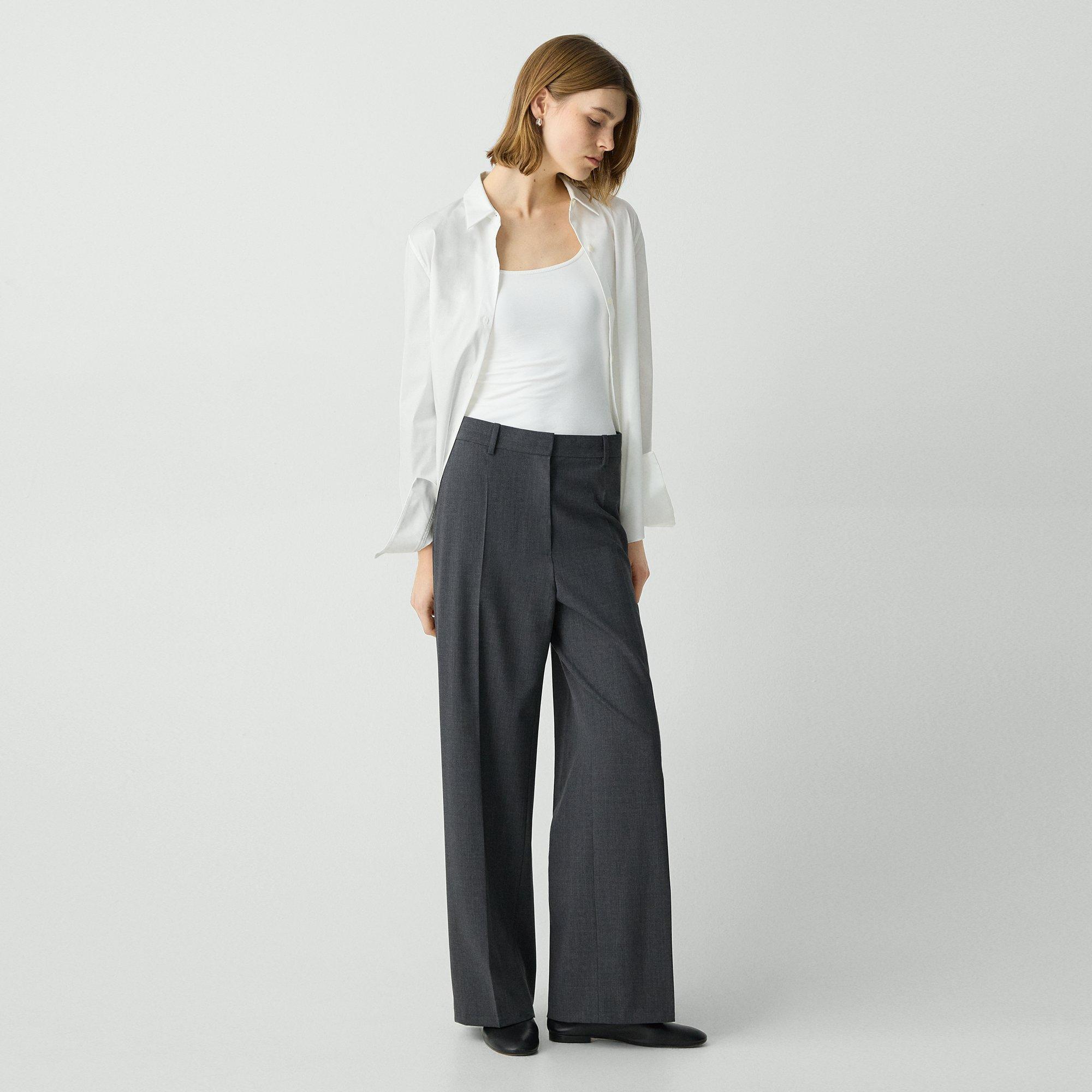 THEORY STRAIGHT PANT IN GOOD WOOL 