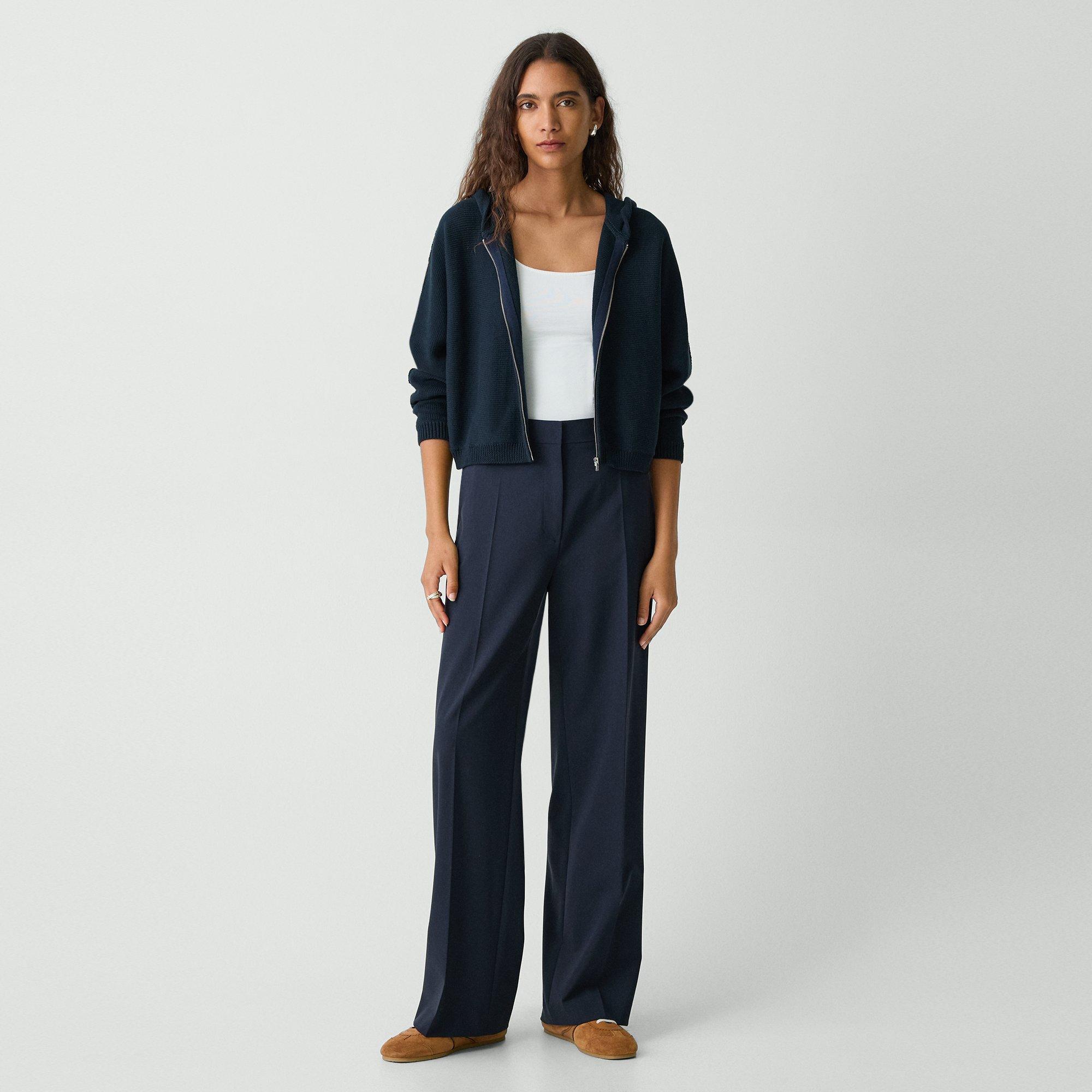 Theory Straight Pant In Good Wool In Nocturne Navy