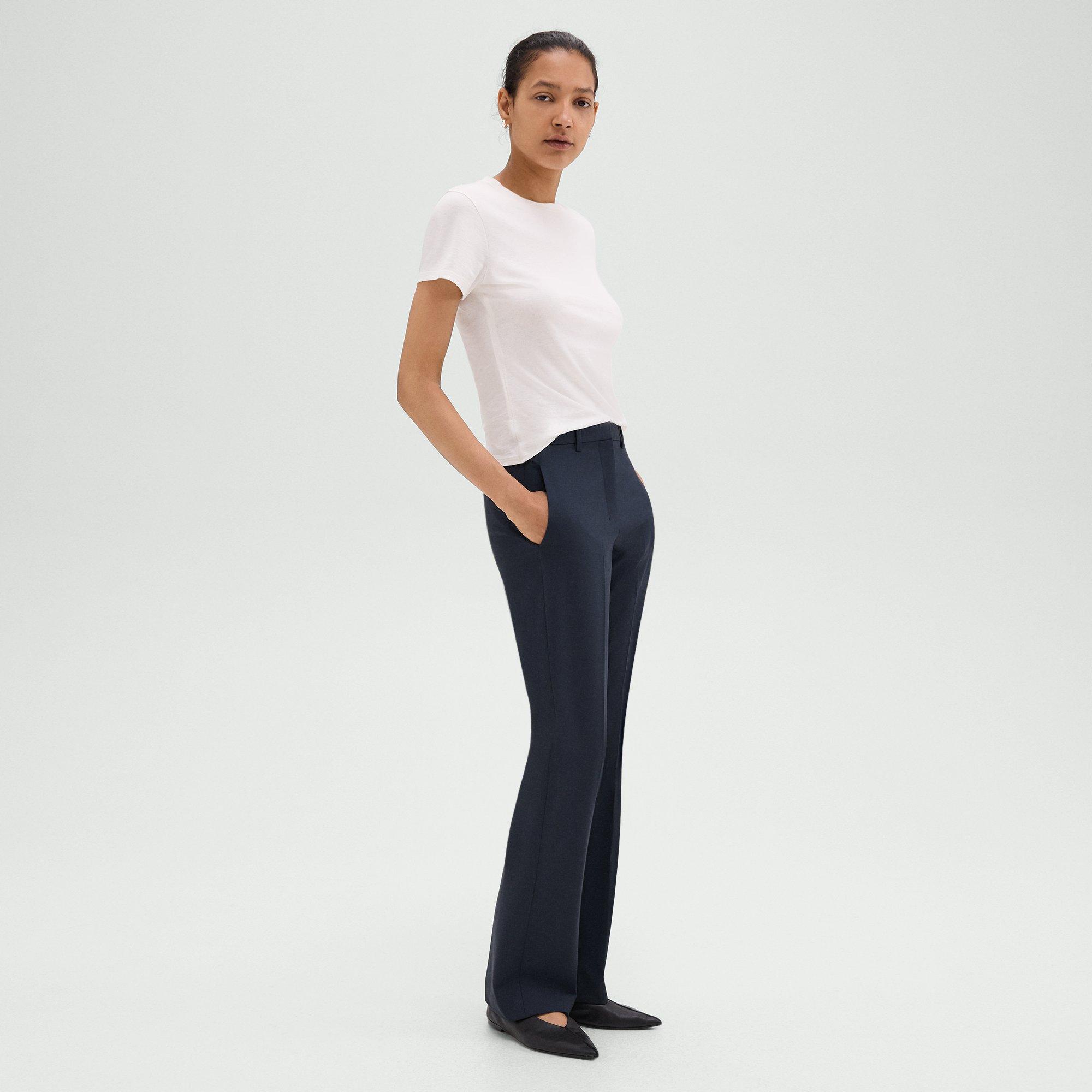 THEORY FLARED PANT IN GOOD WOOL 
