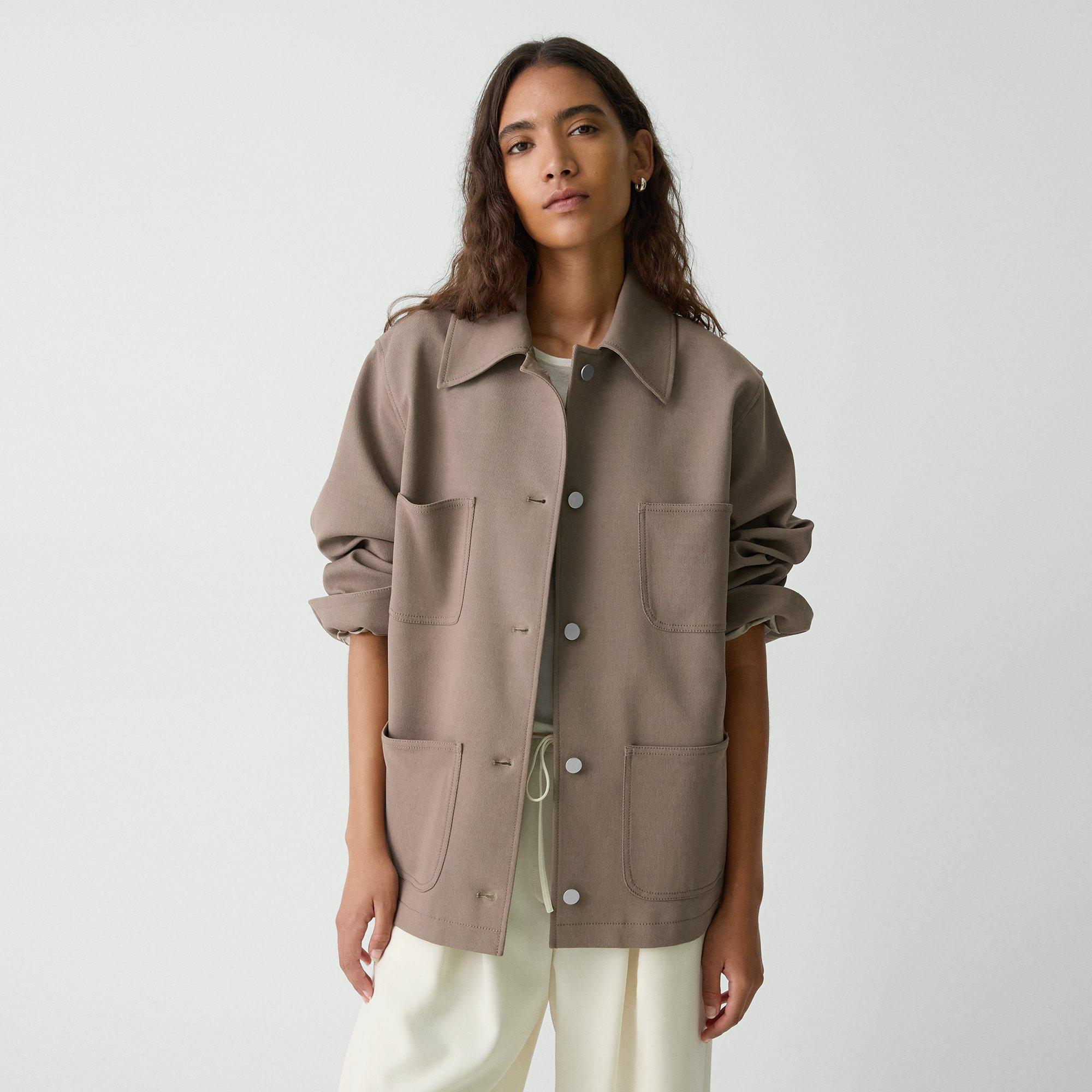 THEORY OVERSIZED UTILITY JACKET IN NEOTERIC TWILL 