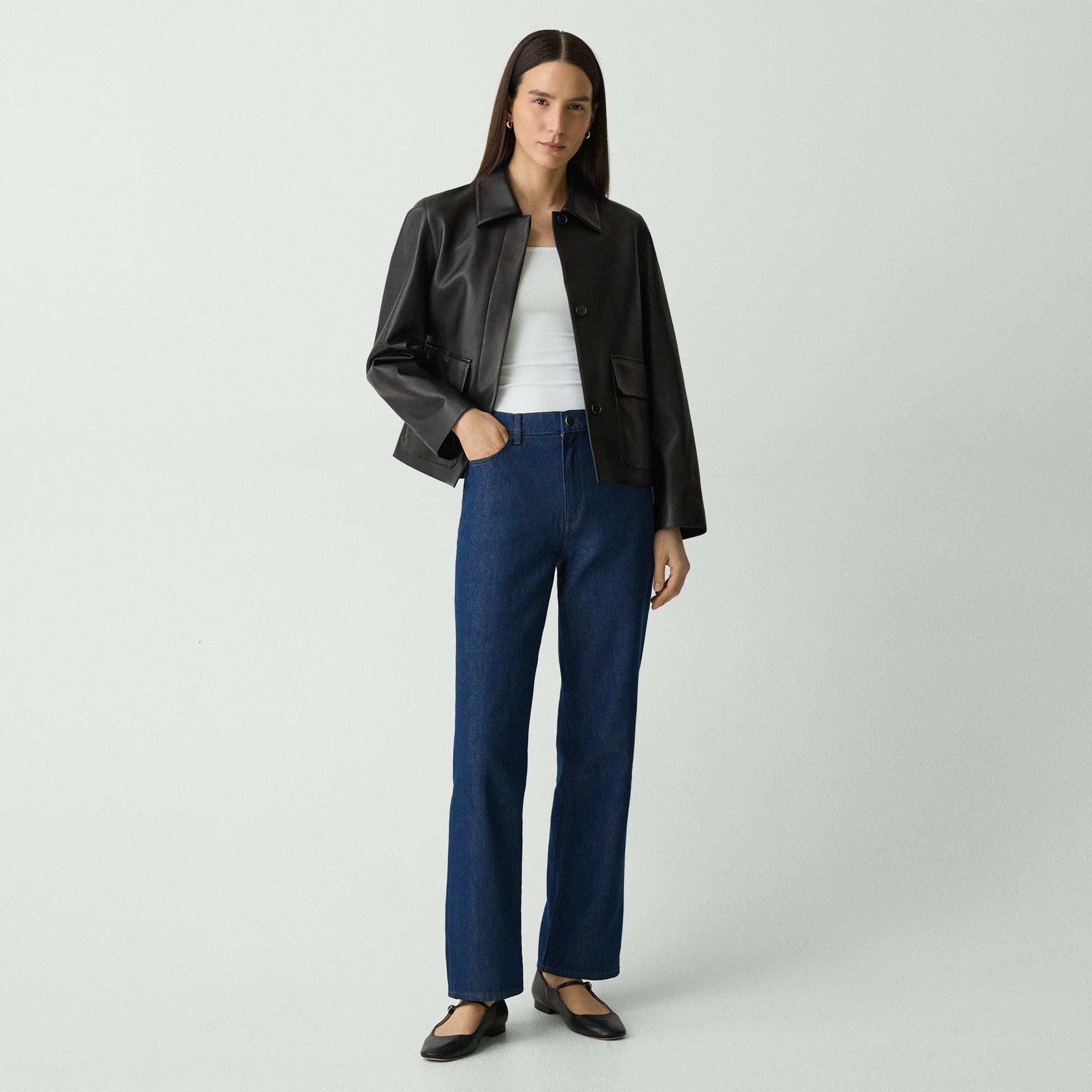 Theory Traceable Wool Slim Straight-leg Trousers In Indigo