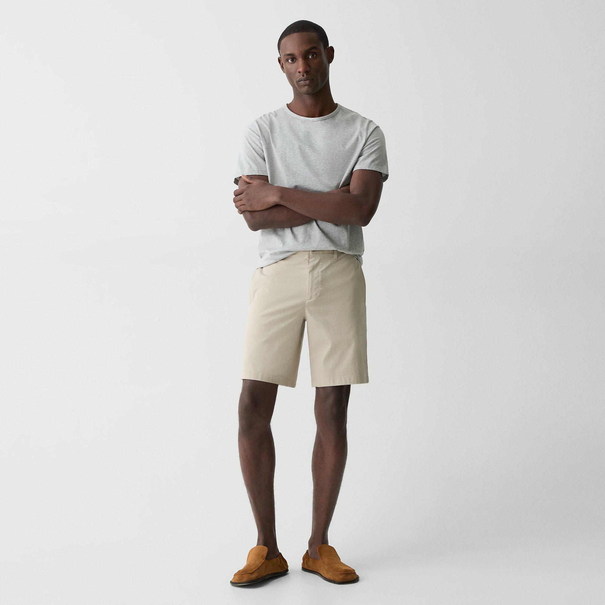 Theory Zaine Short In Stretch Cotton In Earl Grey