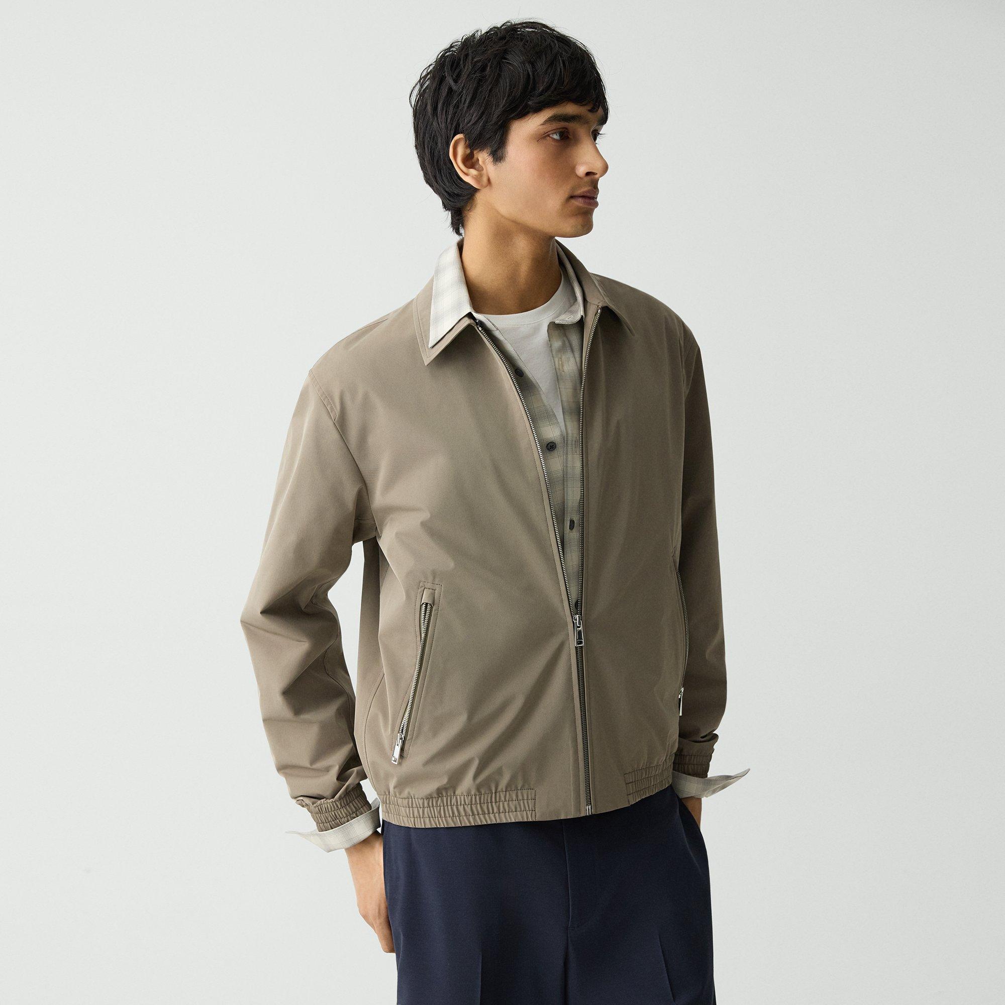 Theory Blouson Zip Jacket In Foundation Twill In Walnut