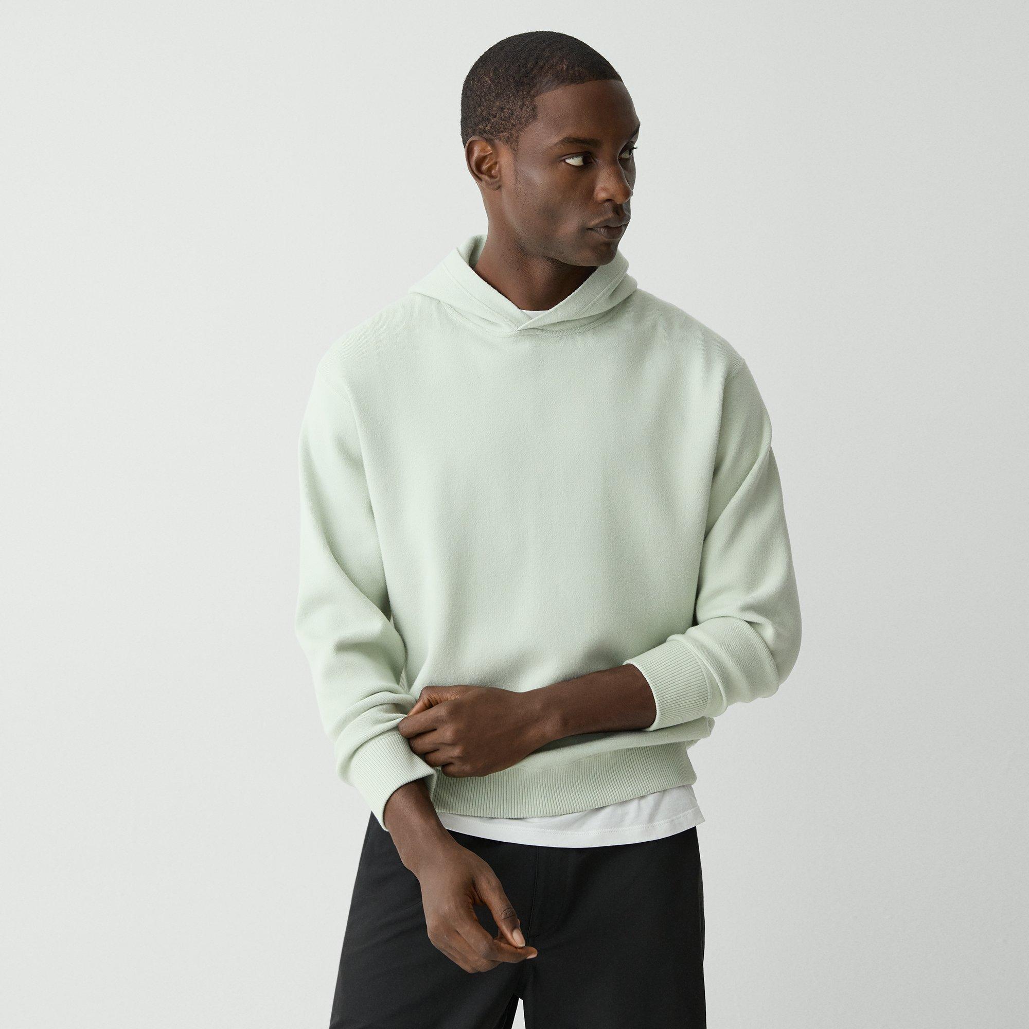Theory Relaxed Hoodie In Light Bilen In Light Greenstone